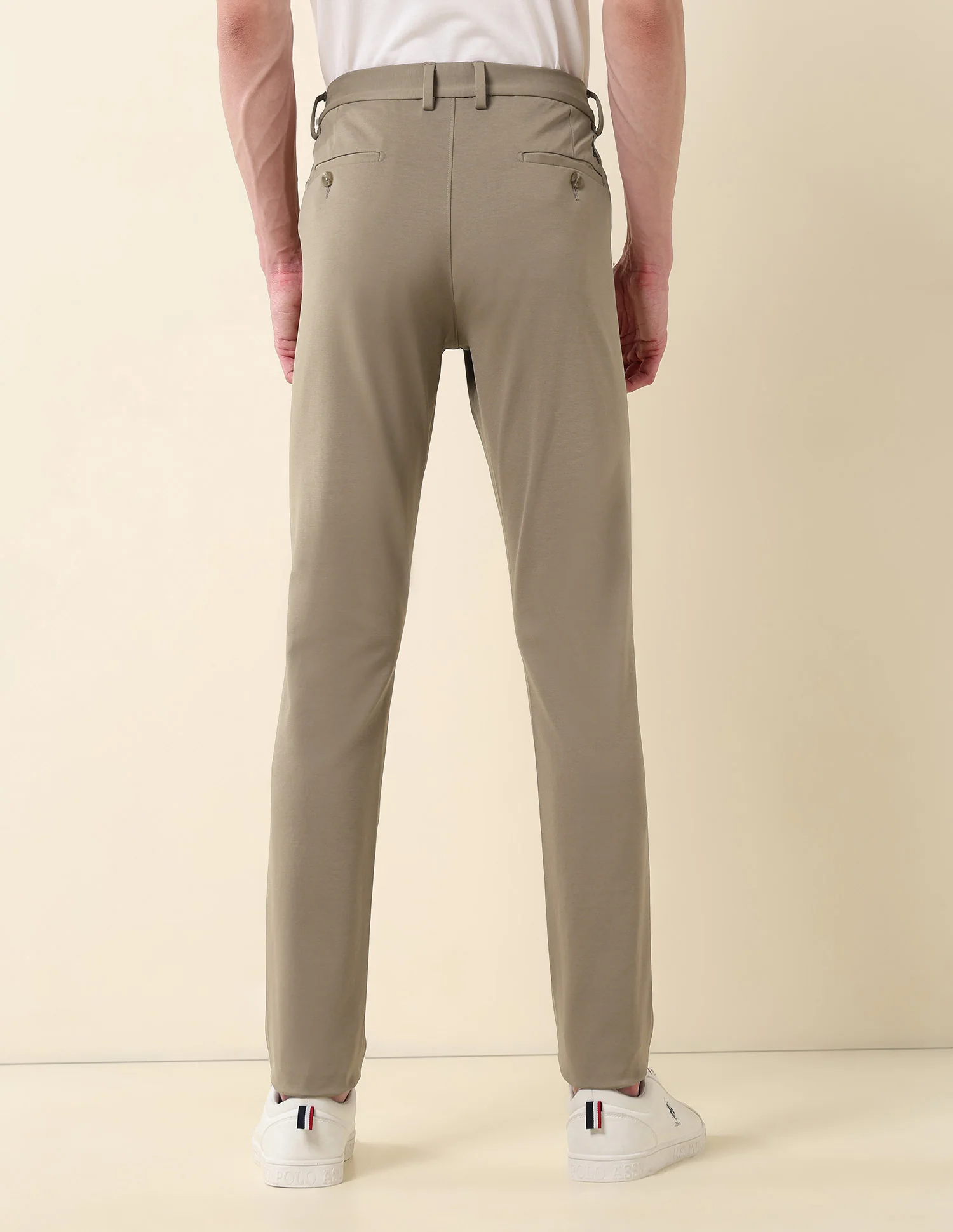 Solid Austin Slim Fit Twill Trousers - Image 5