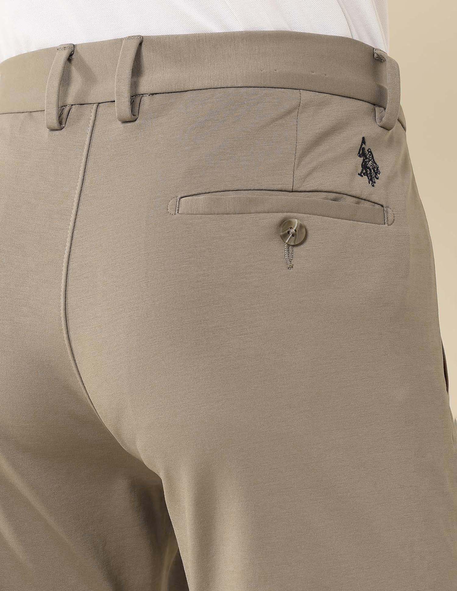 Solid Austin Slim Fit Twill Trousers - Image 8