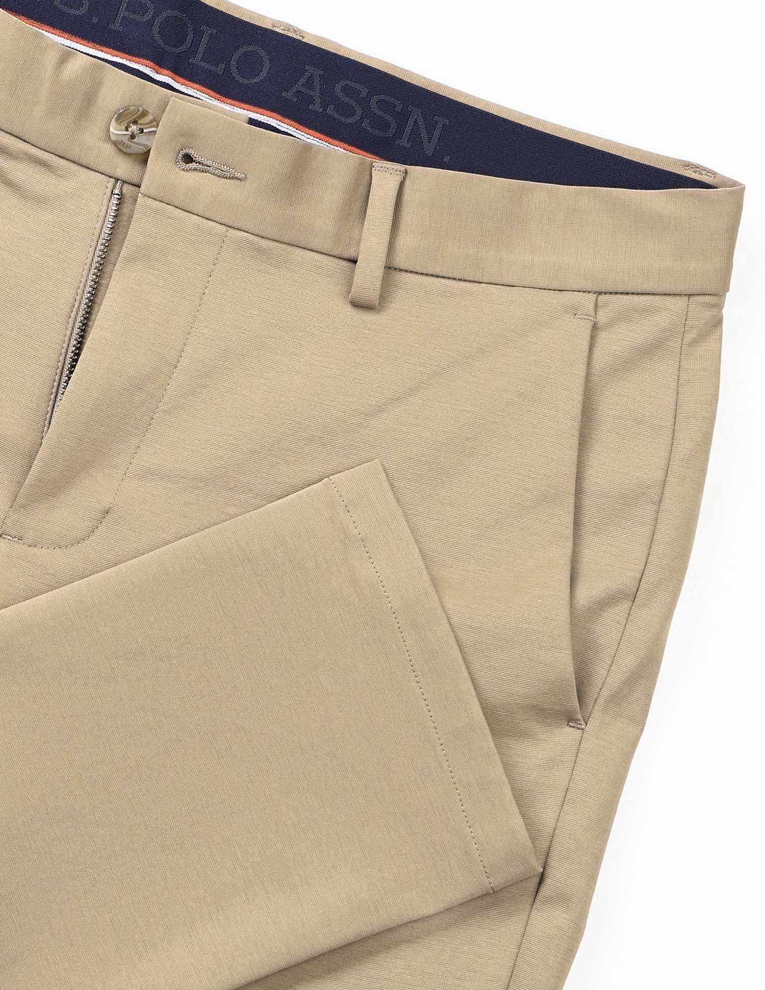 Solid Austin Slim Fit Twill Trousers - Image 9