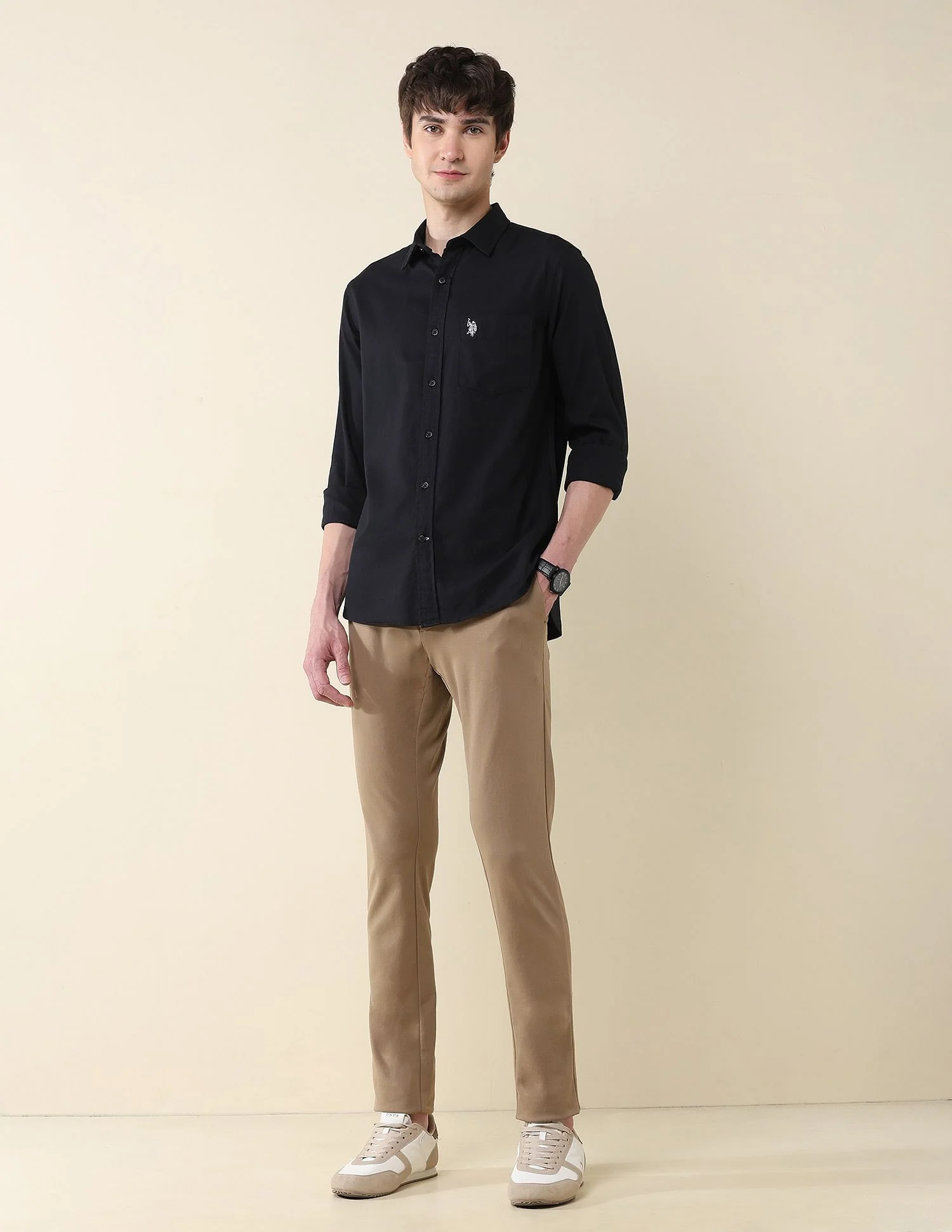 Solid Birds Eye Dobby Shirt - Image 3