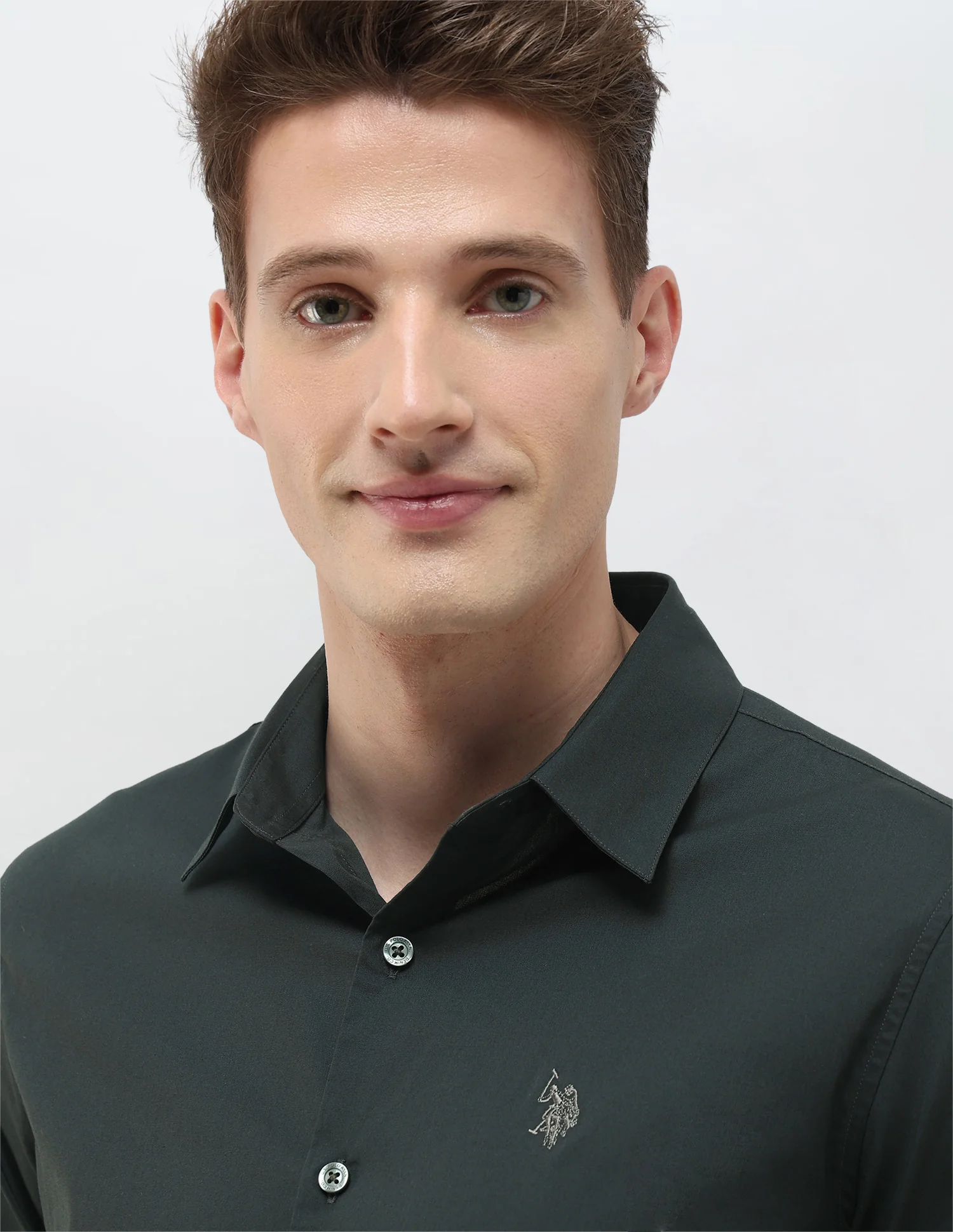 Solid Black & Gold Regular Fit Shirt - Image 7