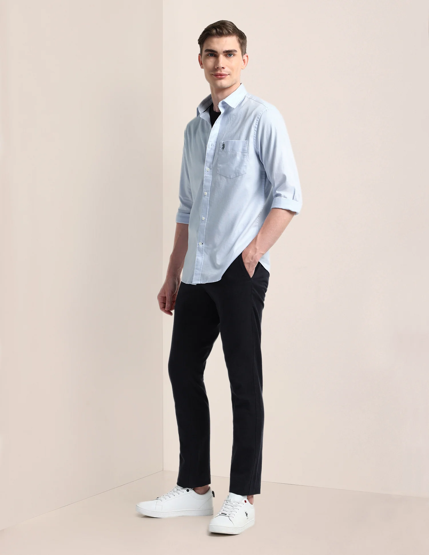 Solid Regular Fit Formal Shirt - Image 3