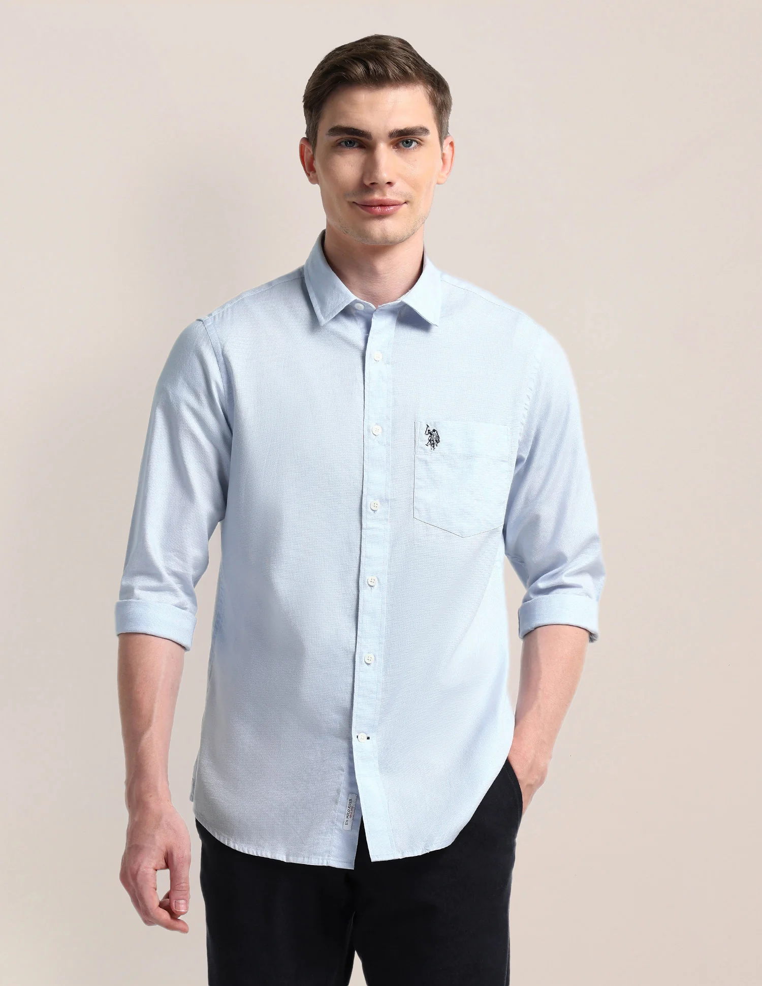 Solid Regular Fit Formal Shirt - Image 6