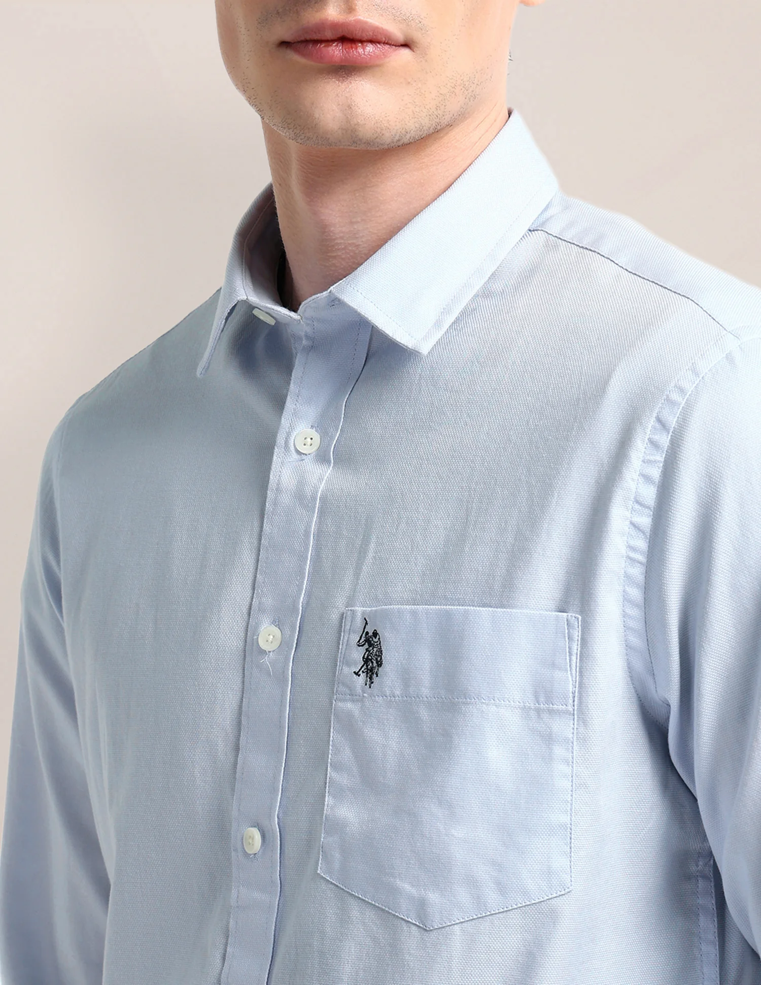 Solid Regular Fit Formal Shirt - Image 7