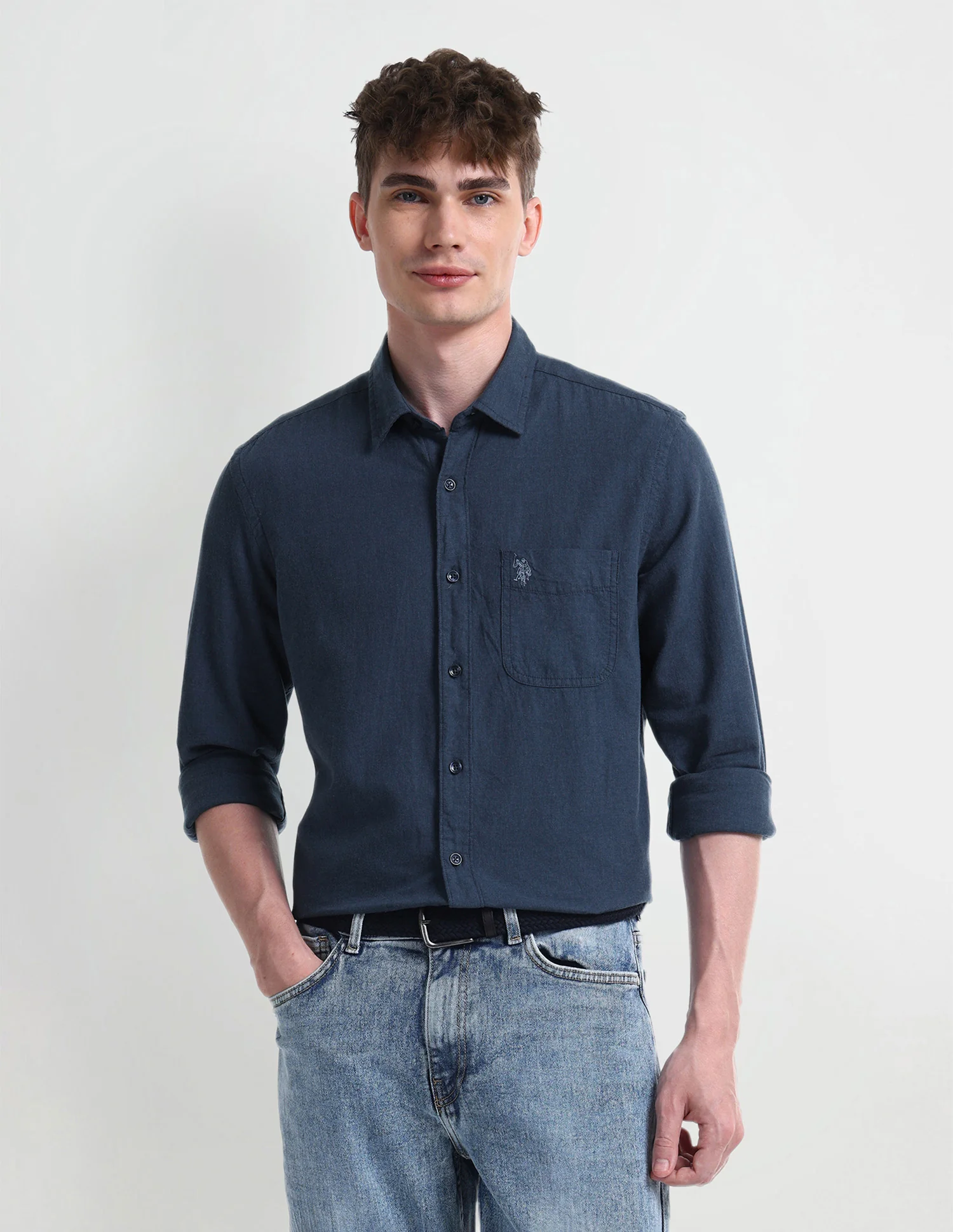 Solid Slim Fit Shirt