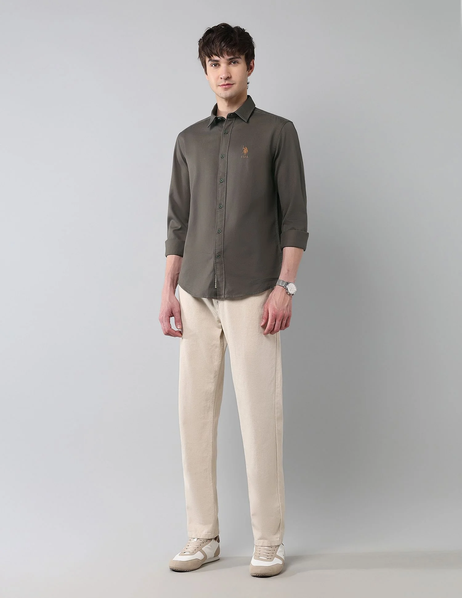 Solid Cavalry Twill Shirt - Image 3