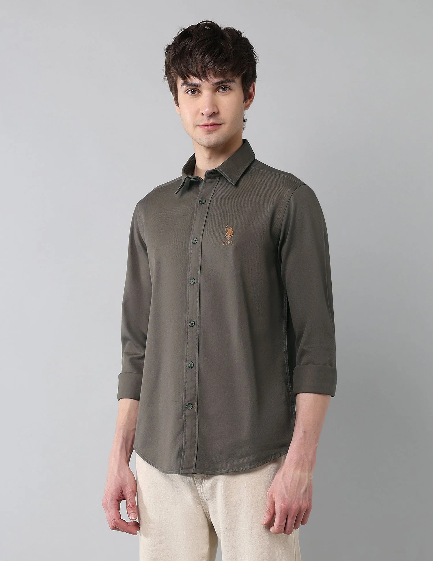Solid Cavalry Twill Shirt - Image 4