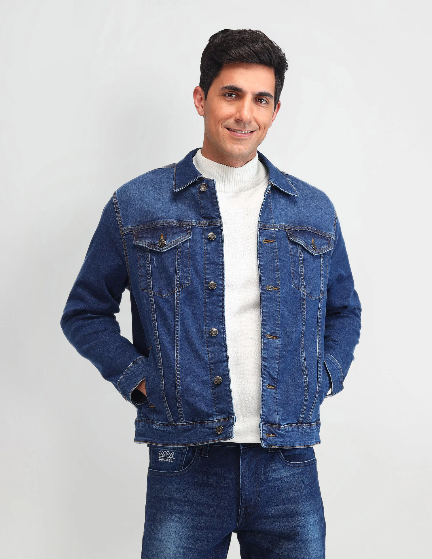 Solid Classic Fit Jacket