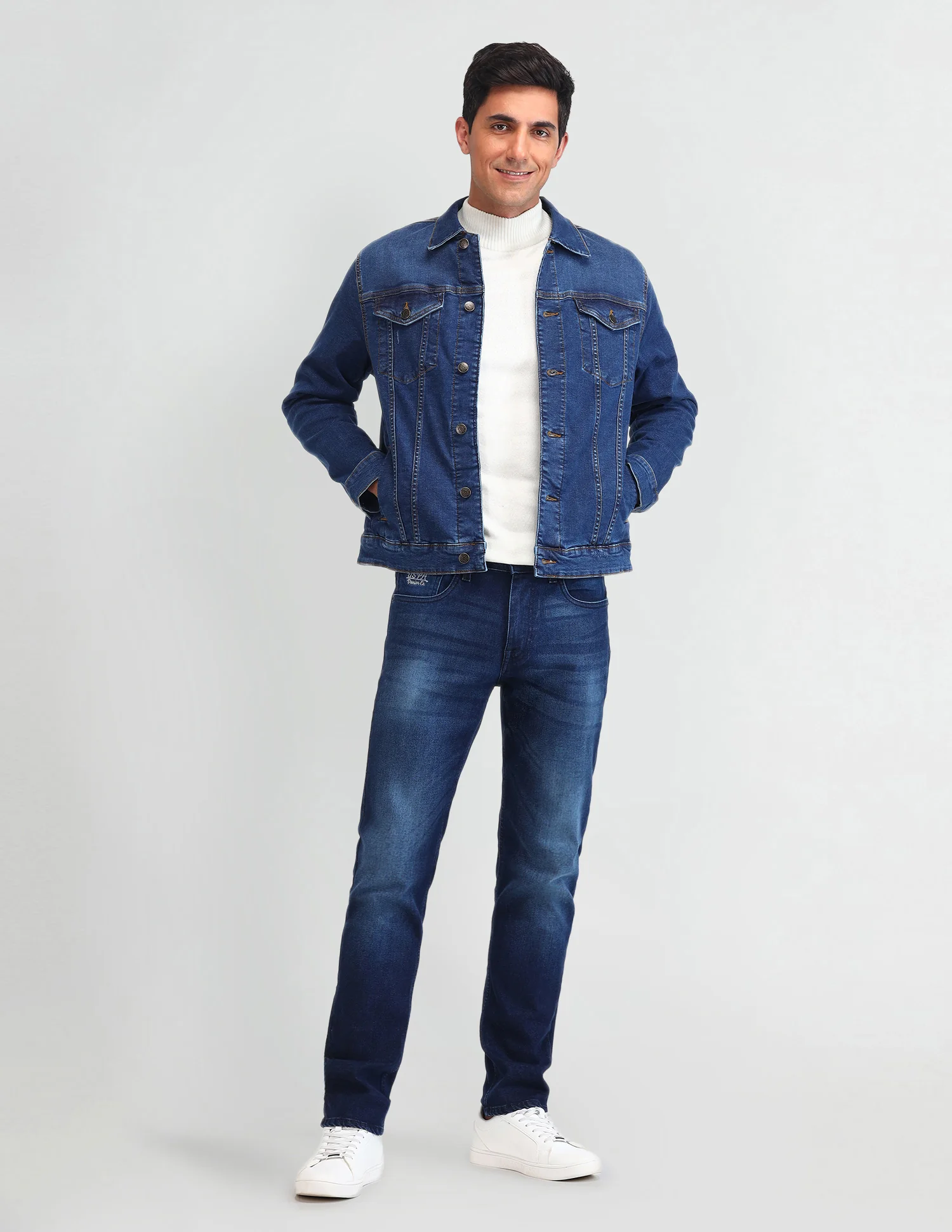 Solid Classic Fit Jacket - Image 3
