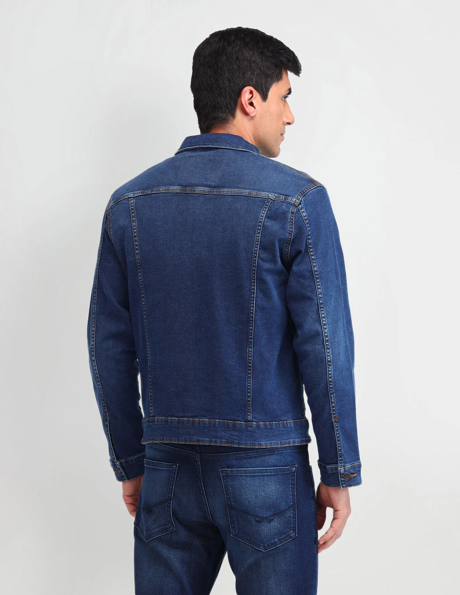 Solid Classic Fit Jacket - Image 5