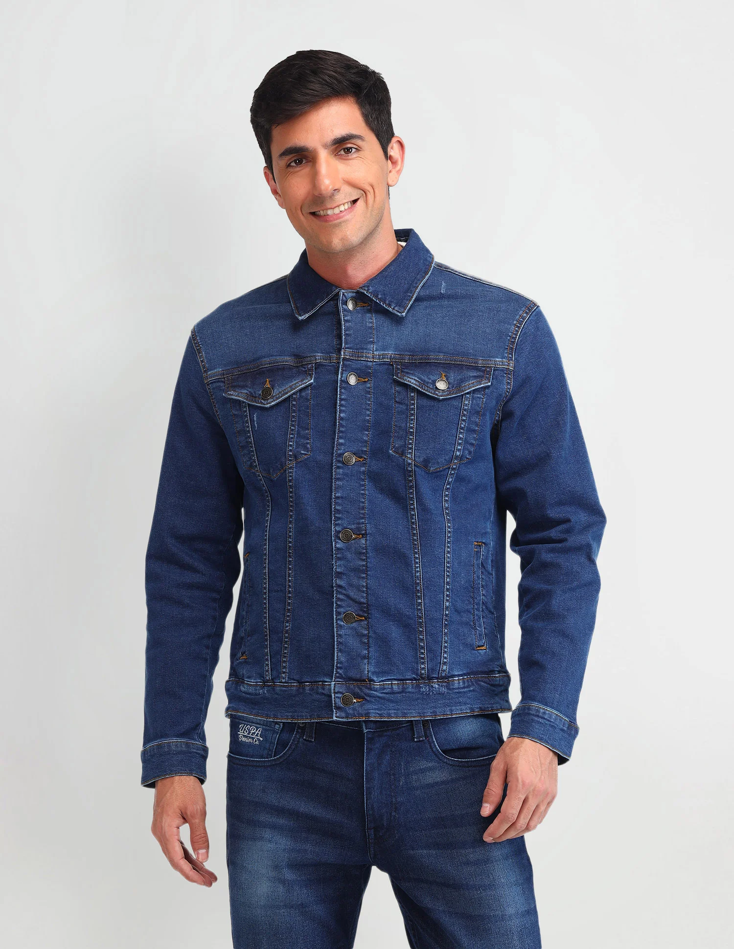 Solid Classic Fit Jacket - Image 6