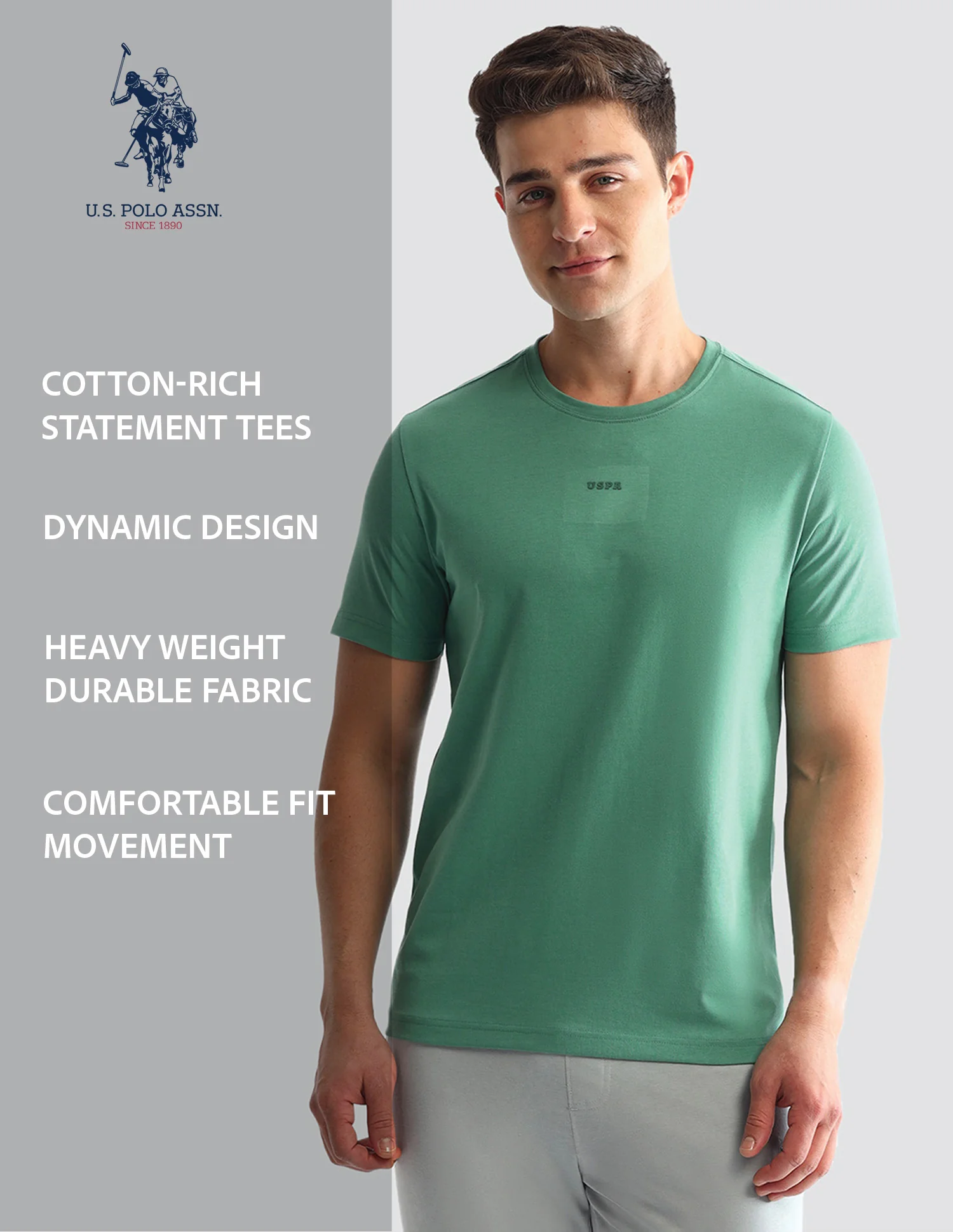 Solid Comfort Fit Loungewear T-Shirt - Image 10