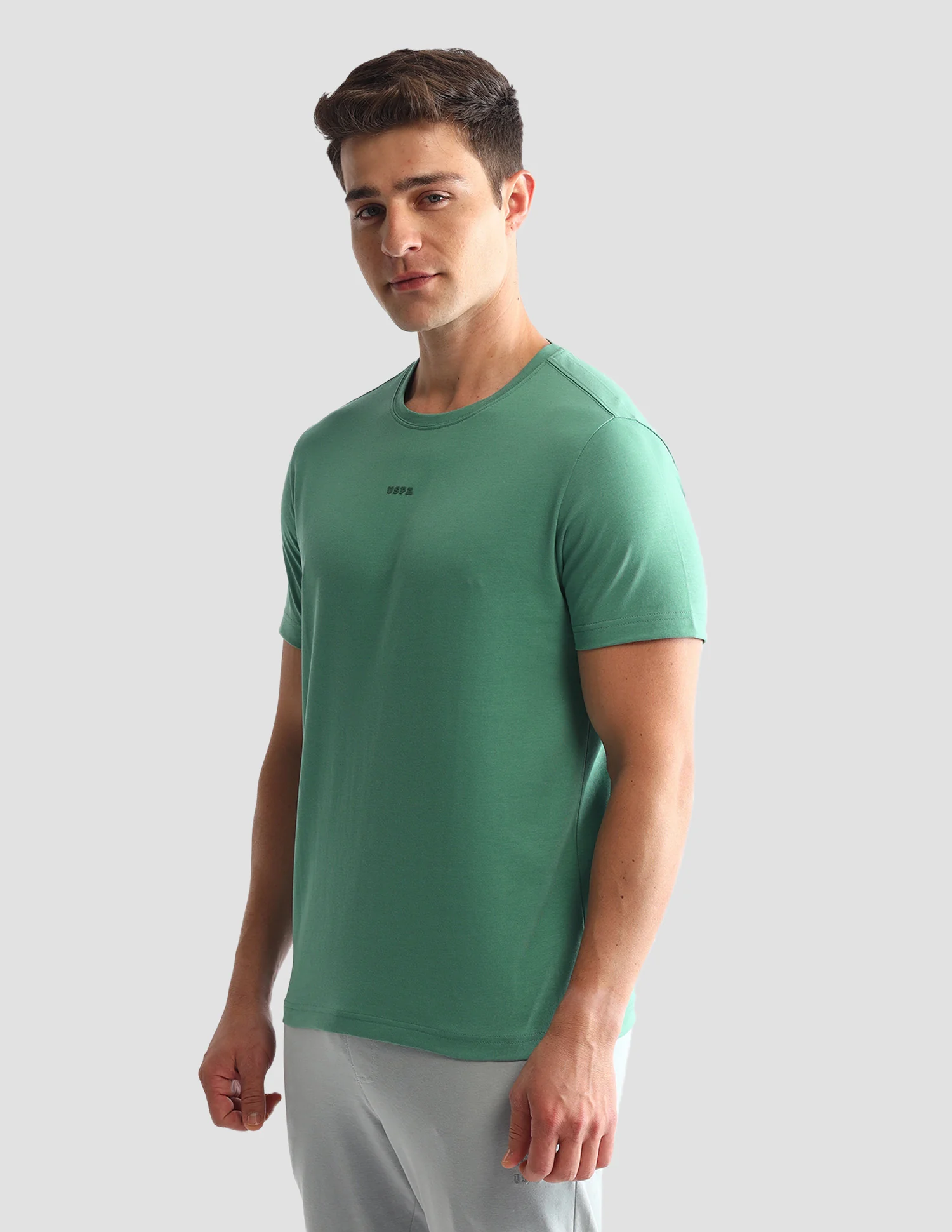 Solid Comfort Fit Loungewear T-Shirt - Image 5
