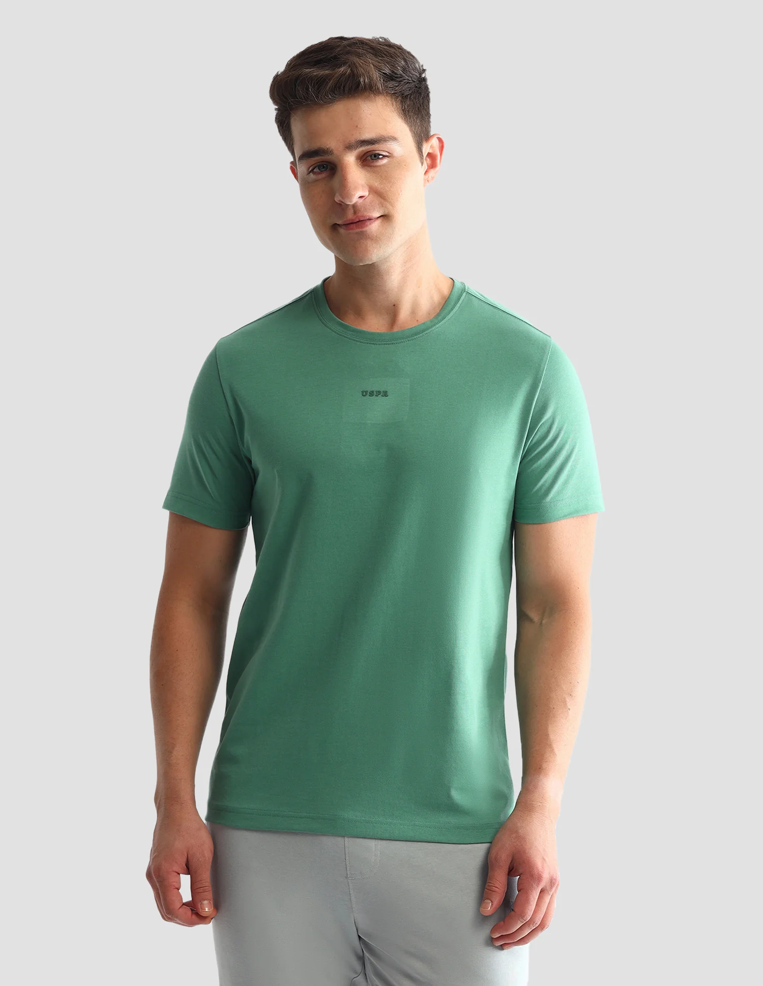 Solid Comfort Fit Loungewear T-Shirt - Image 7