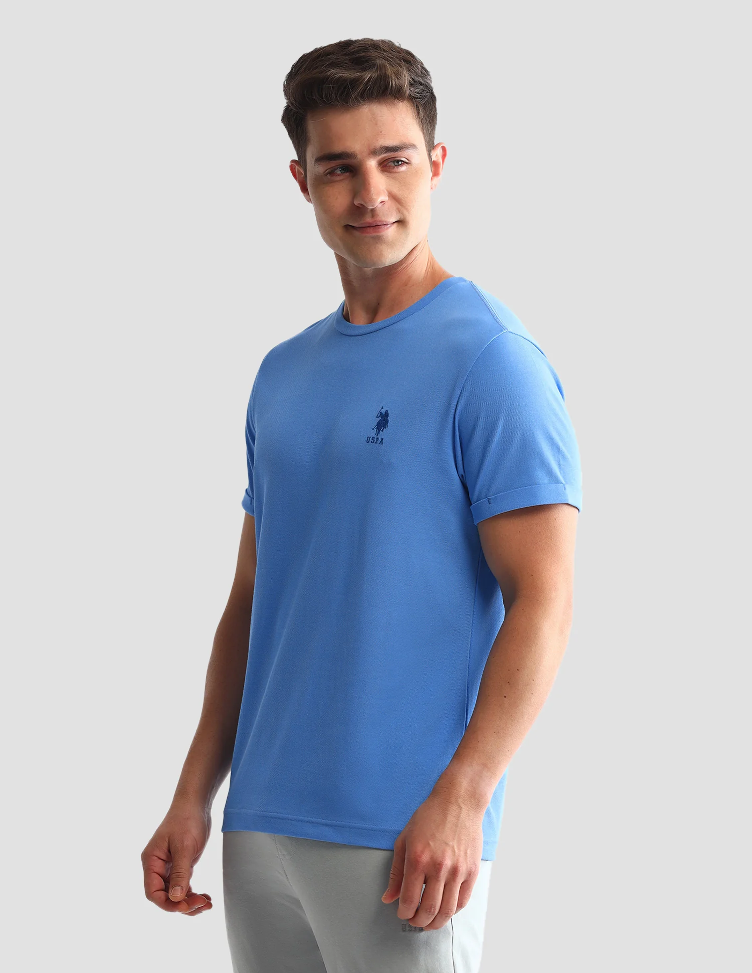 Solid Comfort Fit Loungewear T-Shirt - Image 4