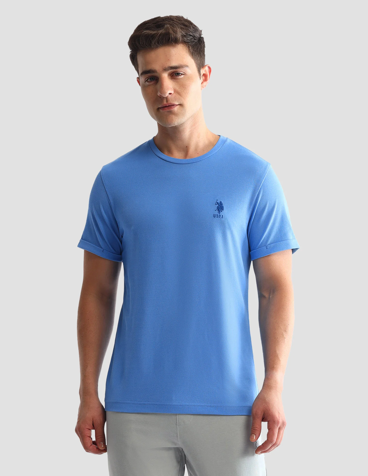 Solid Comfort Fit Loungewear T-Shirt - Image 6