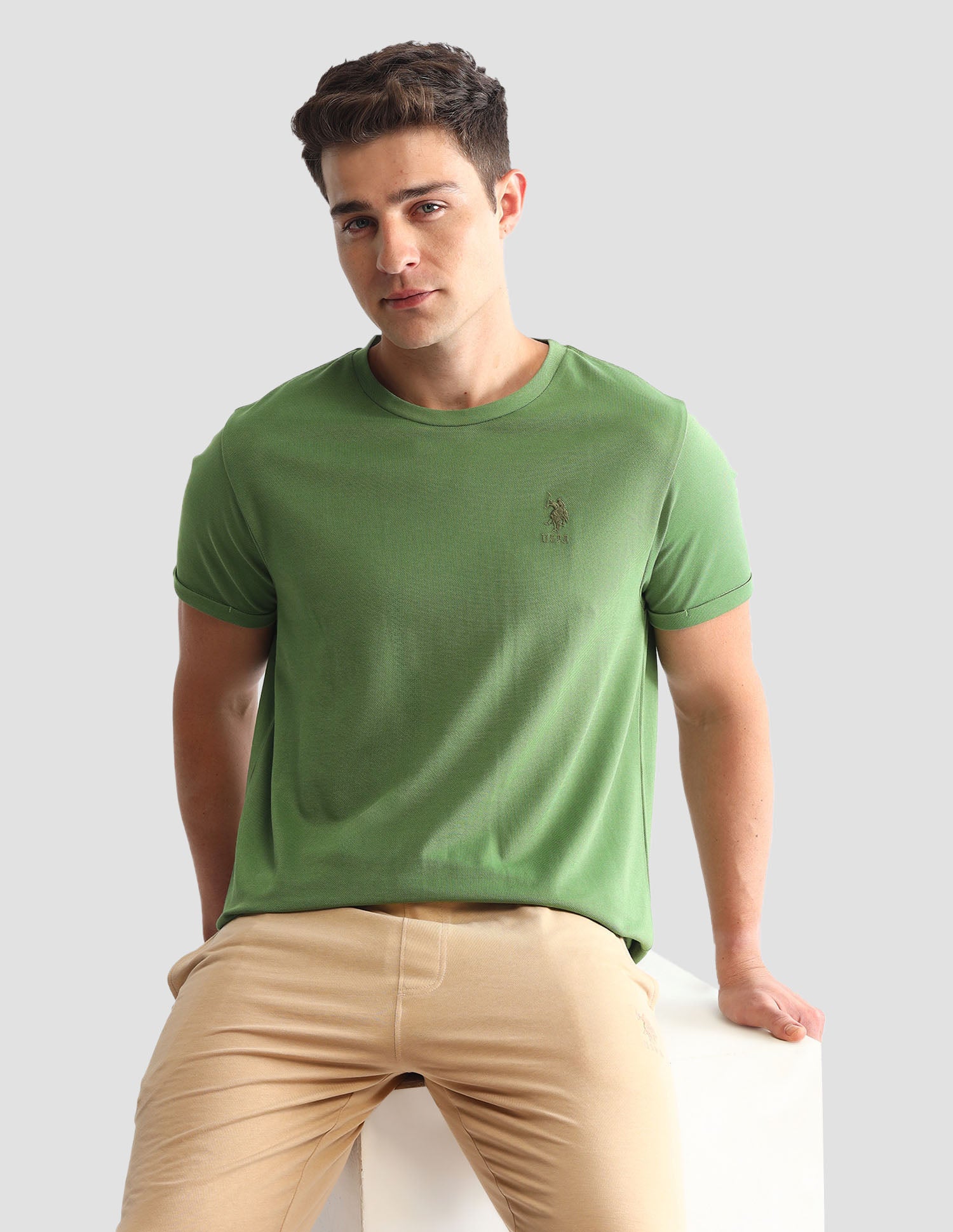 Solid Comfort Fit Loungewear T-Shirt