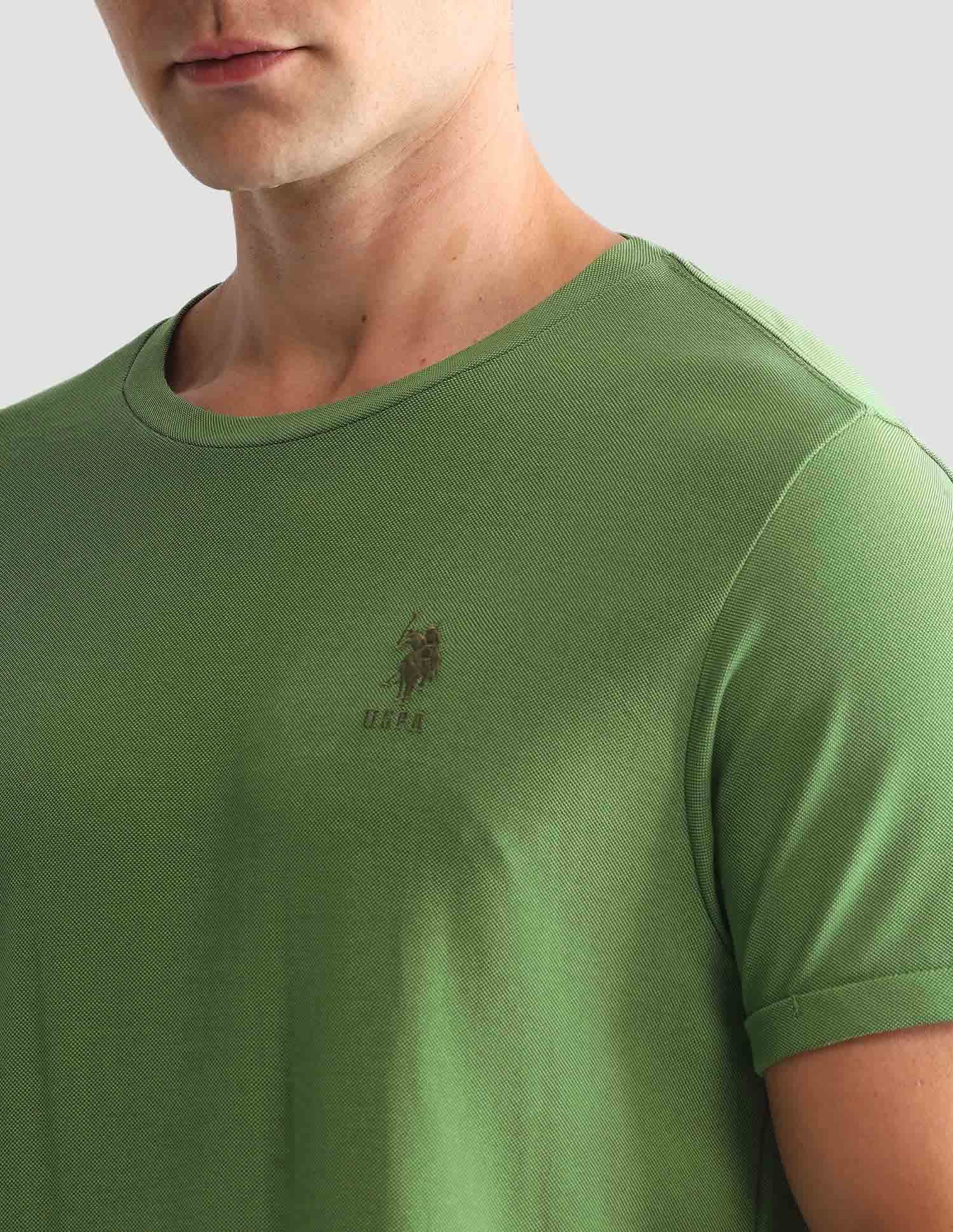 Solid Comfort Fit Loungewear T-Shirt - Image 7