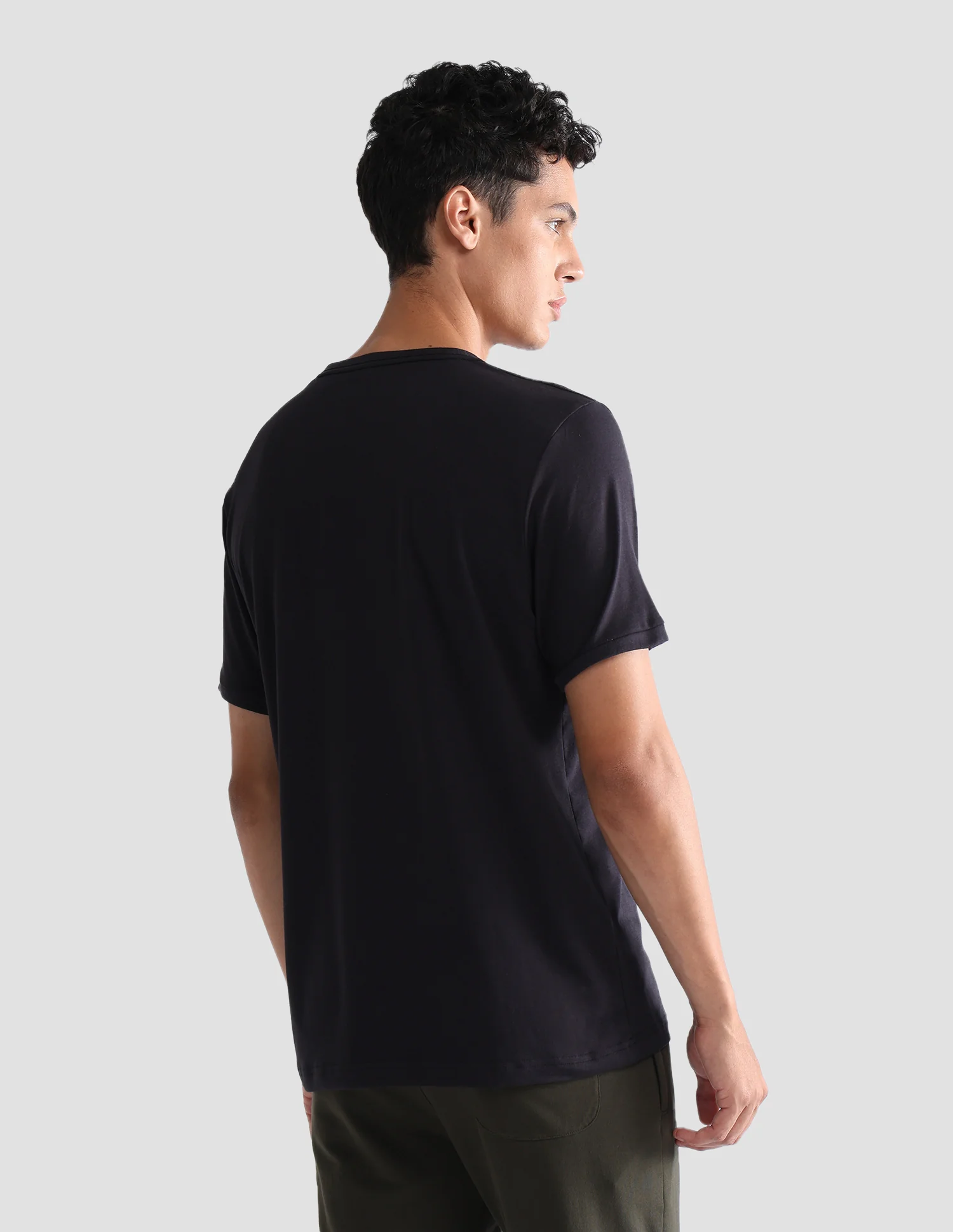 Solid Comfort Fit OEE10 Lounge T-Shirt - Pack Of 1 - Image 5