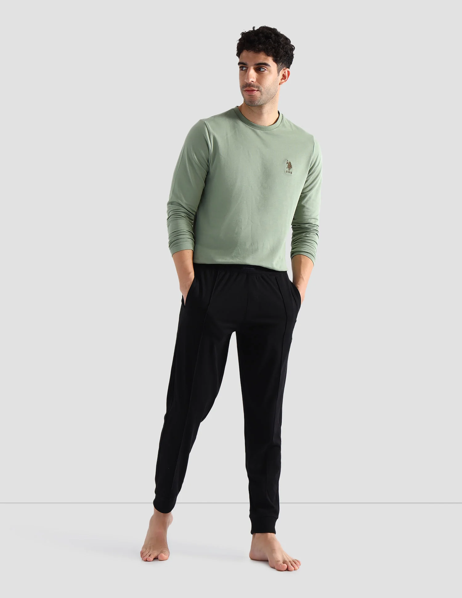 Solid Comfort Fit OJ006 Lounge Joggers - Pack Of 1 - Image 3