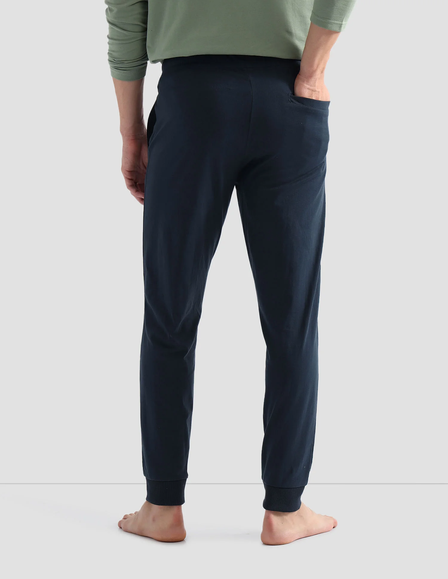 Solid Comfort Fit OJ006 Lounge Joggers - Pack Of 1 - Image 5