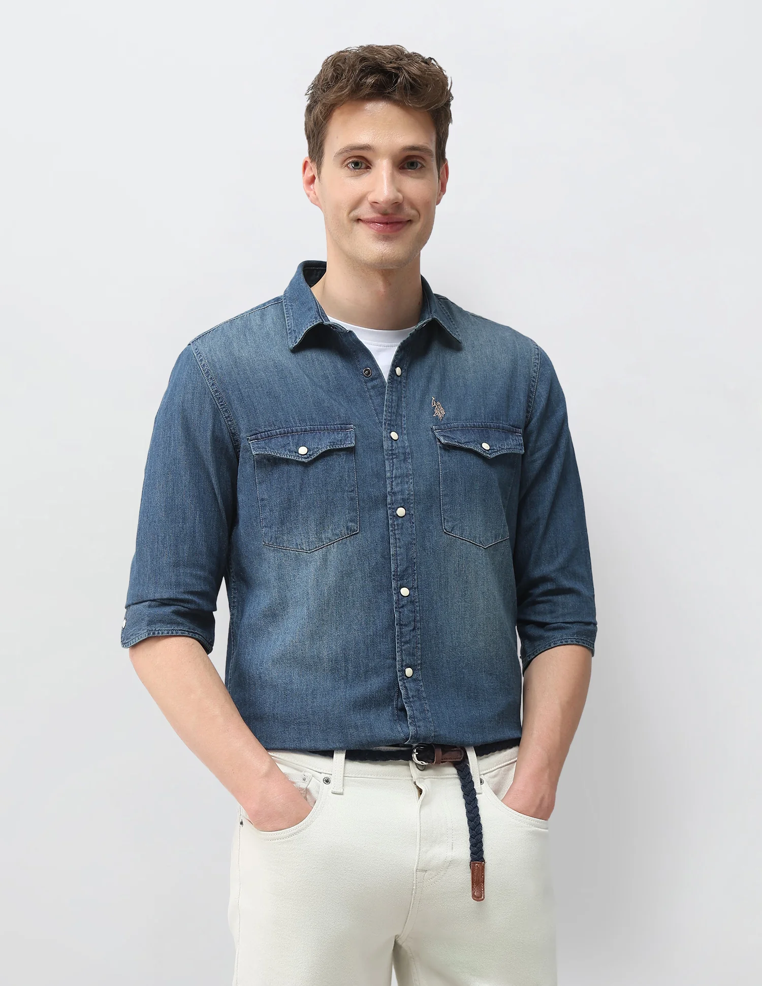 Solid Comfort Fit Shirt