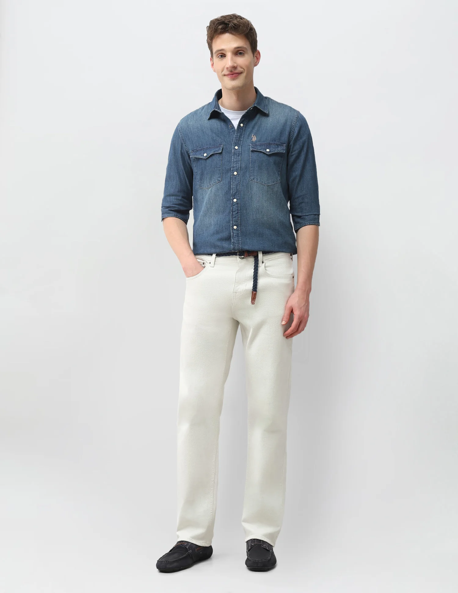 Solid Comfort Fit Shirt - Image 3