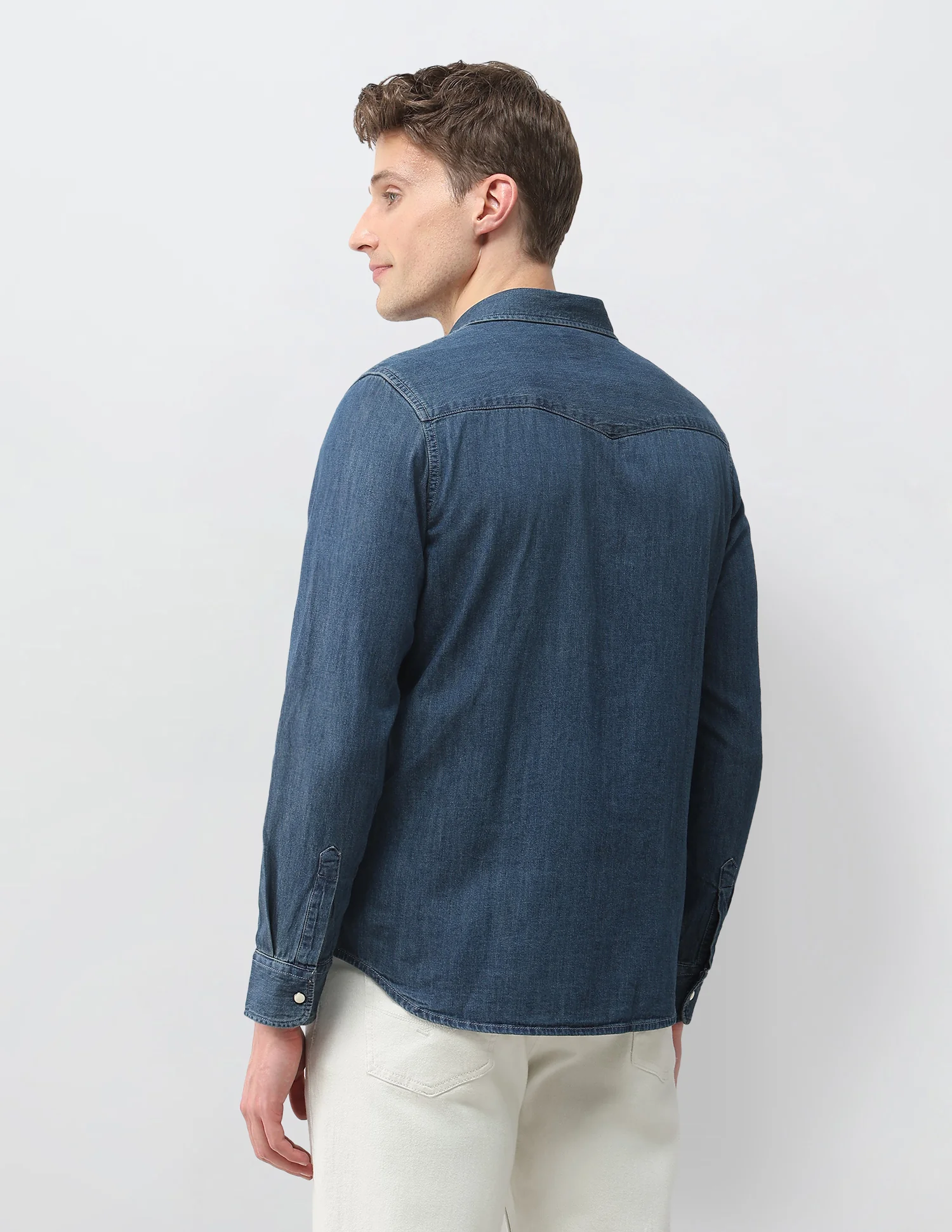 Solid Comfort Fit Shirt - Image 5