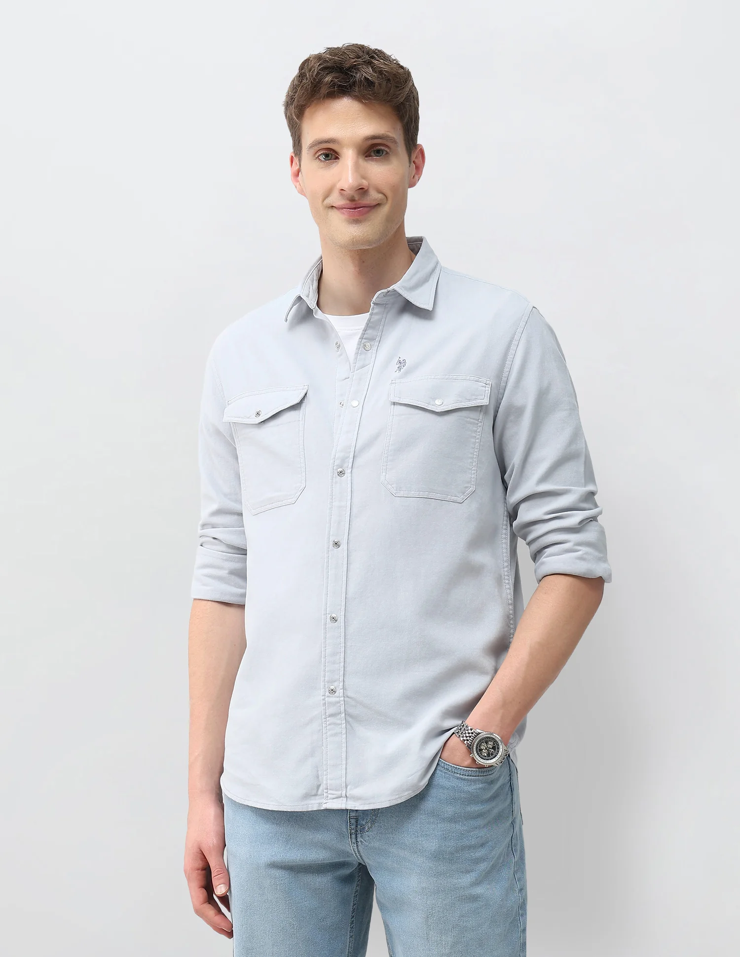 Solid Comfort Fit Shirt