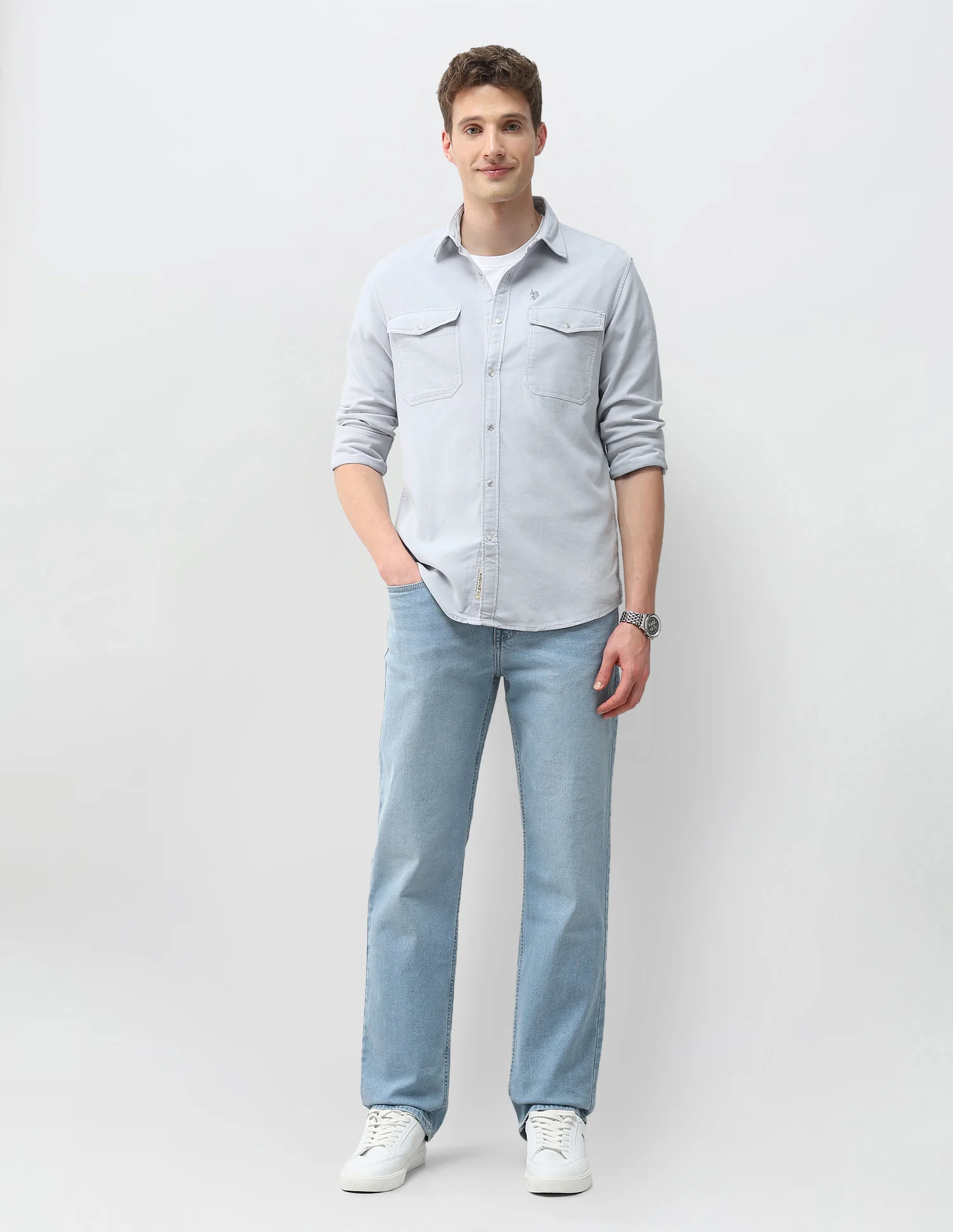 Solid Comfort Fit Shirt - Image 3