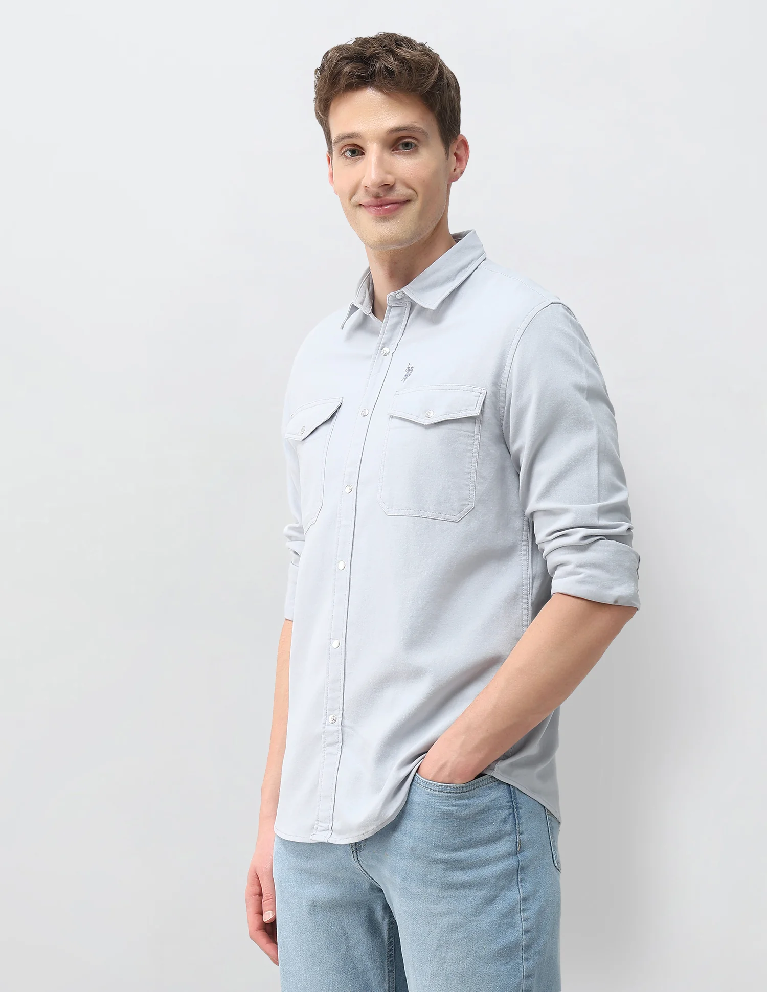 Solid Comfort Fit Shirt - Image 4