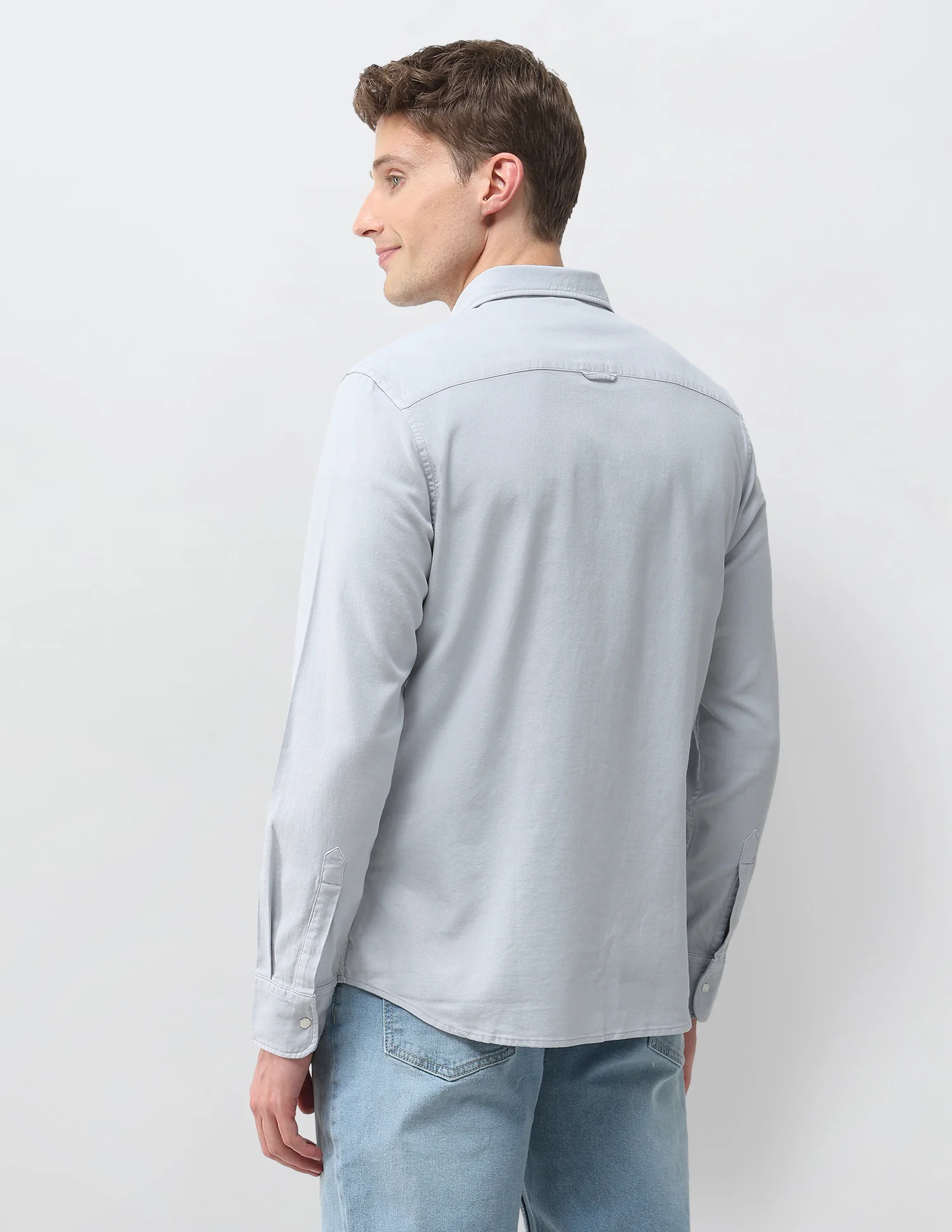 Solid Comfort Fit Shirt - Image 5