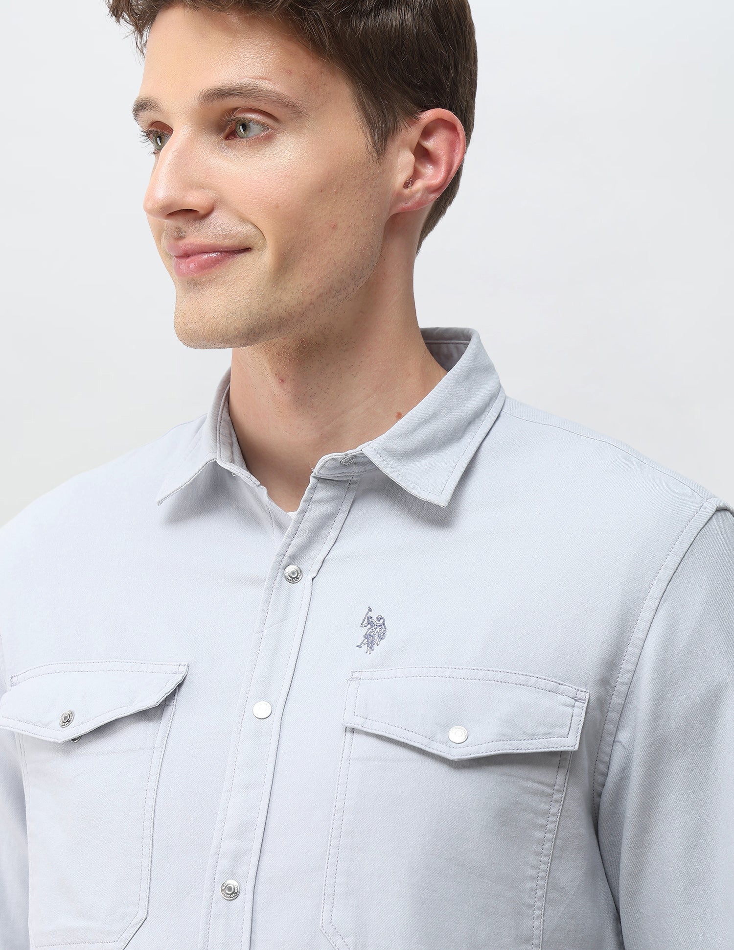 Solid Comfort Fit Shirt - Image 7