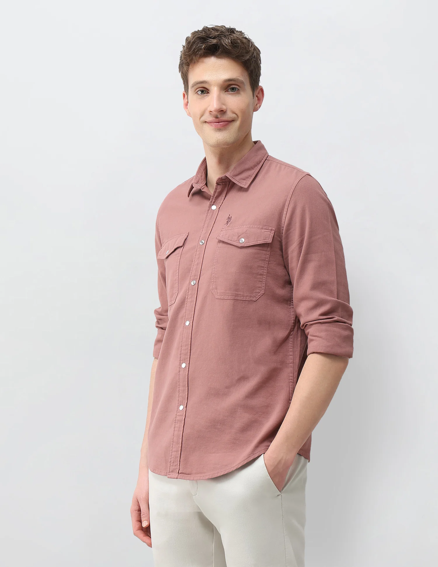 Solid Comfort Fit Shirt - Image 4