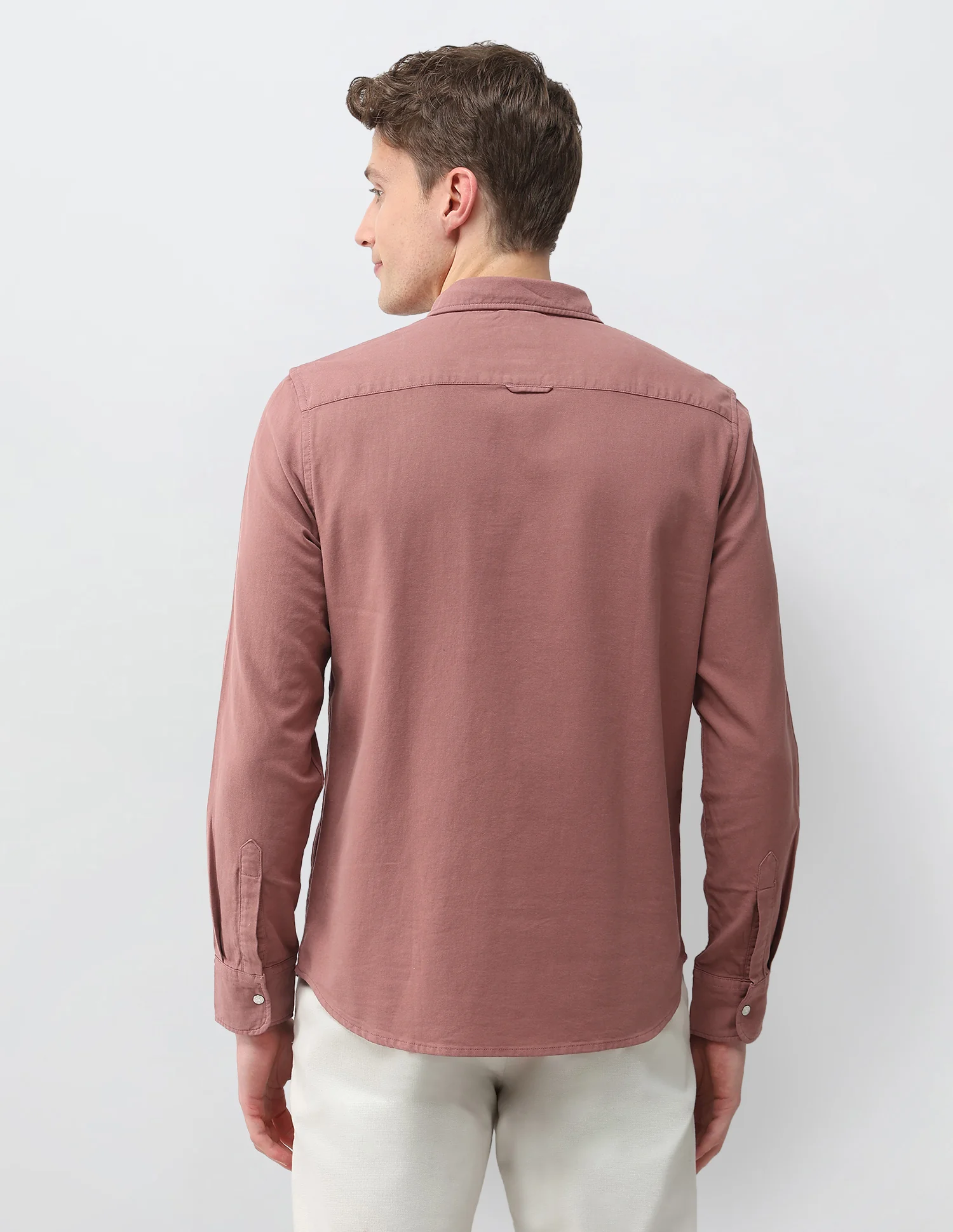 Solid Comfort Fit Shirt - Image 5