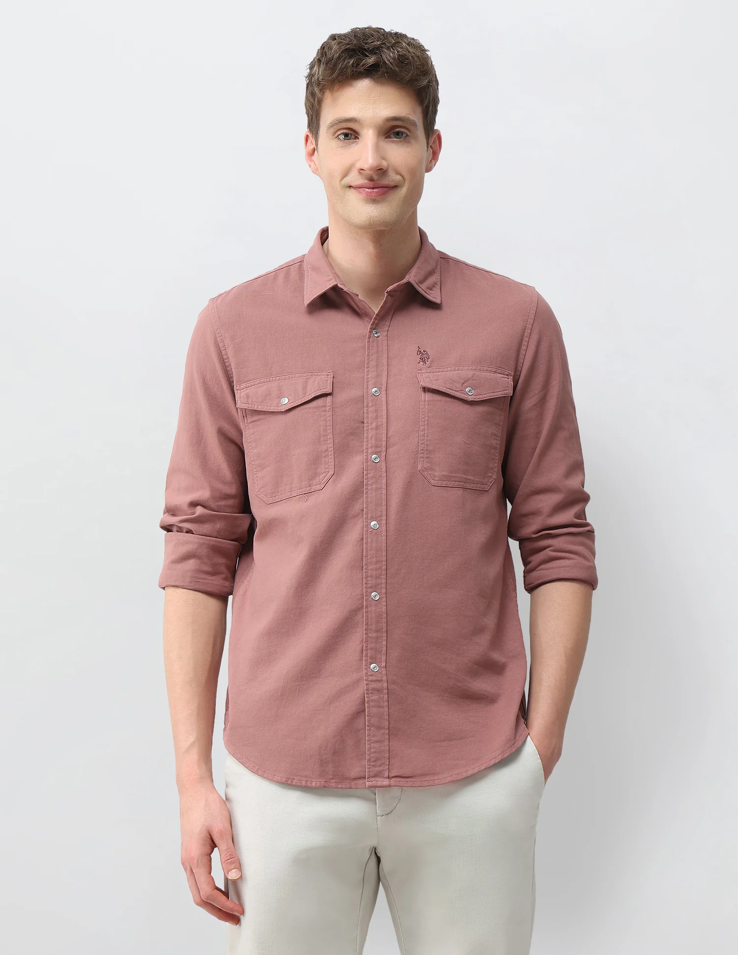 Solid Comfort Fit Shirt - Image 6