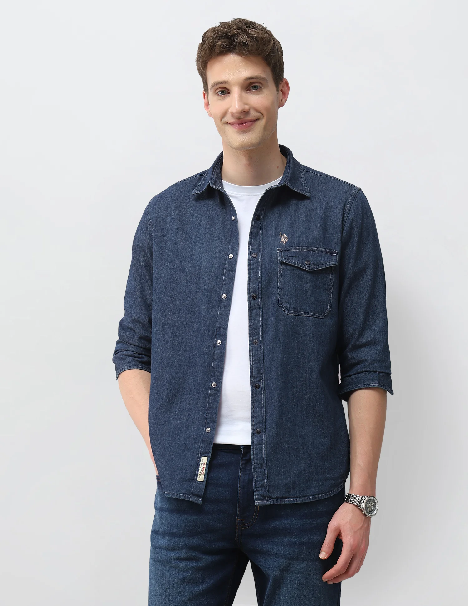 Solid Comfort Fit Shirt