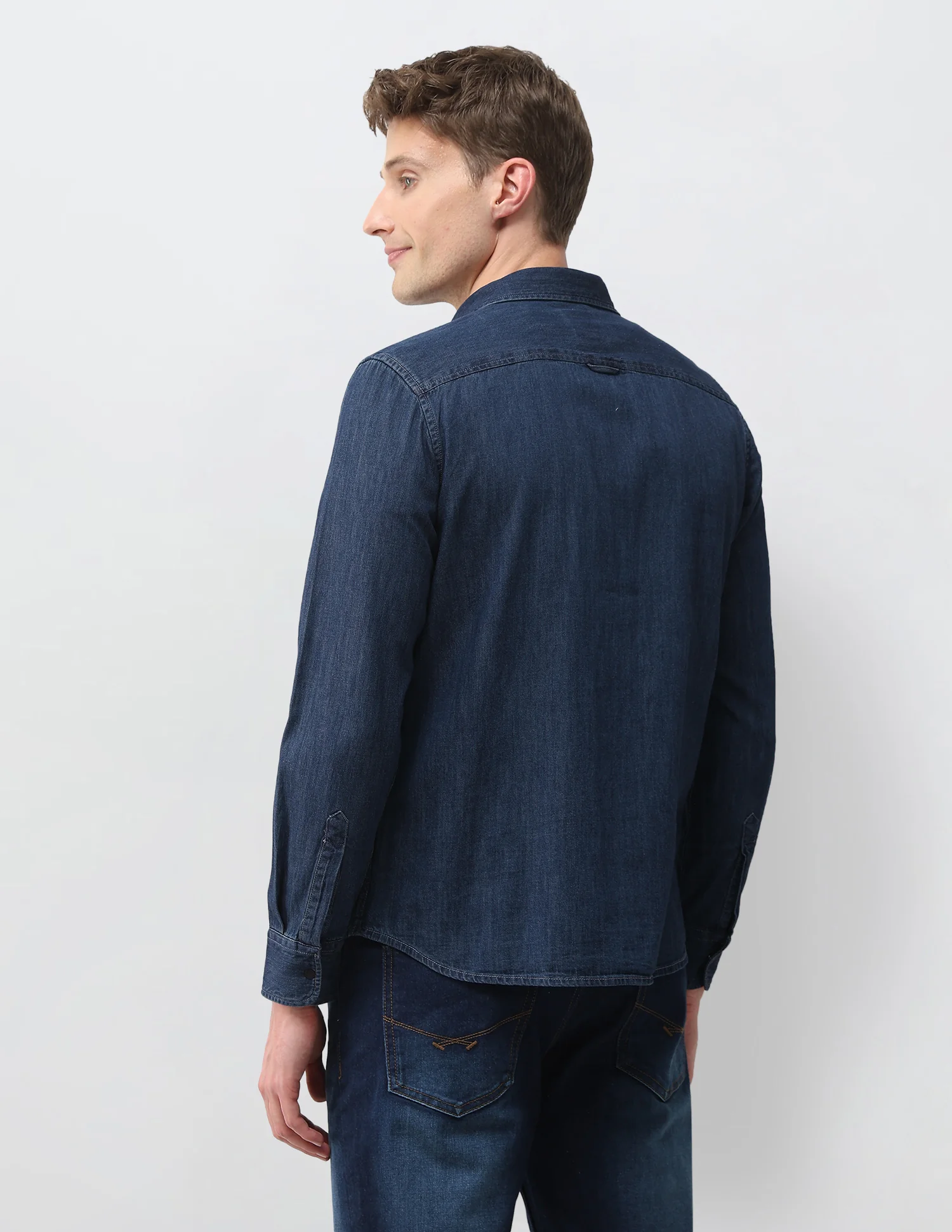 Solid Comfort Fit Shirt - Image 5