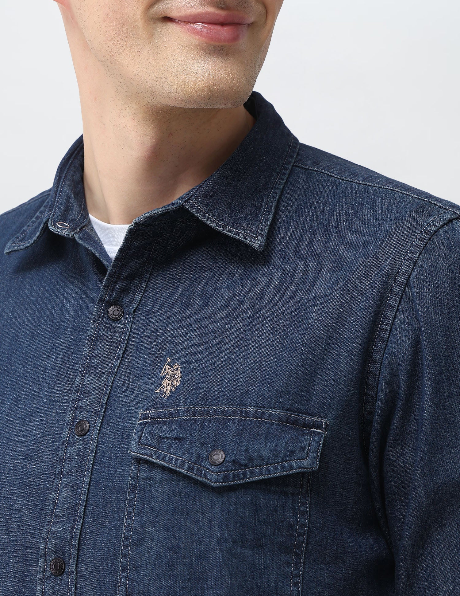 Solid Comfort Fit Shirt - Image 7