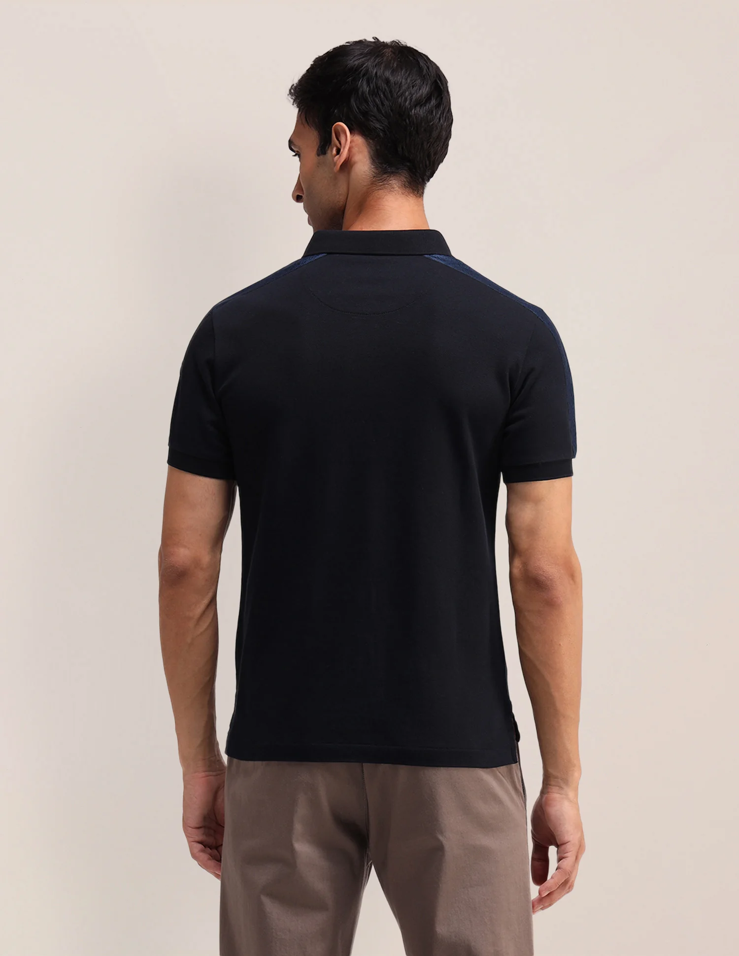 Solid Cotton Muscle Fit Polo Shirt - Image 5