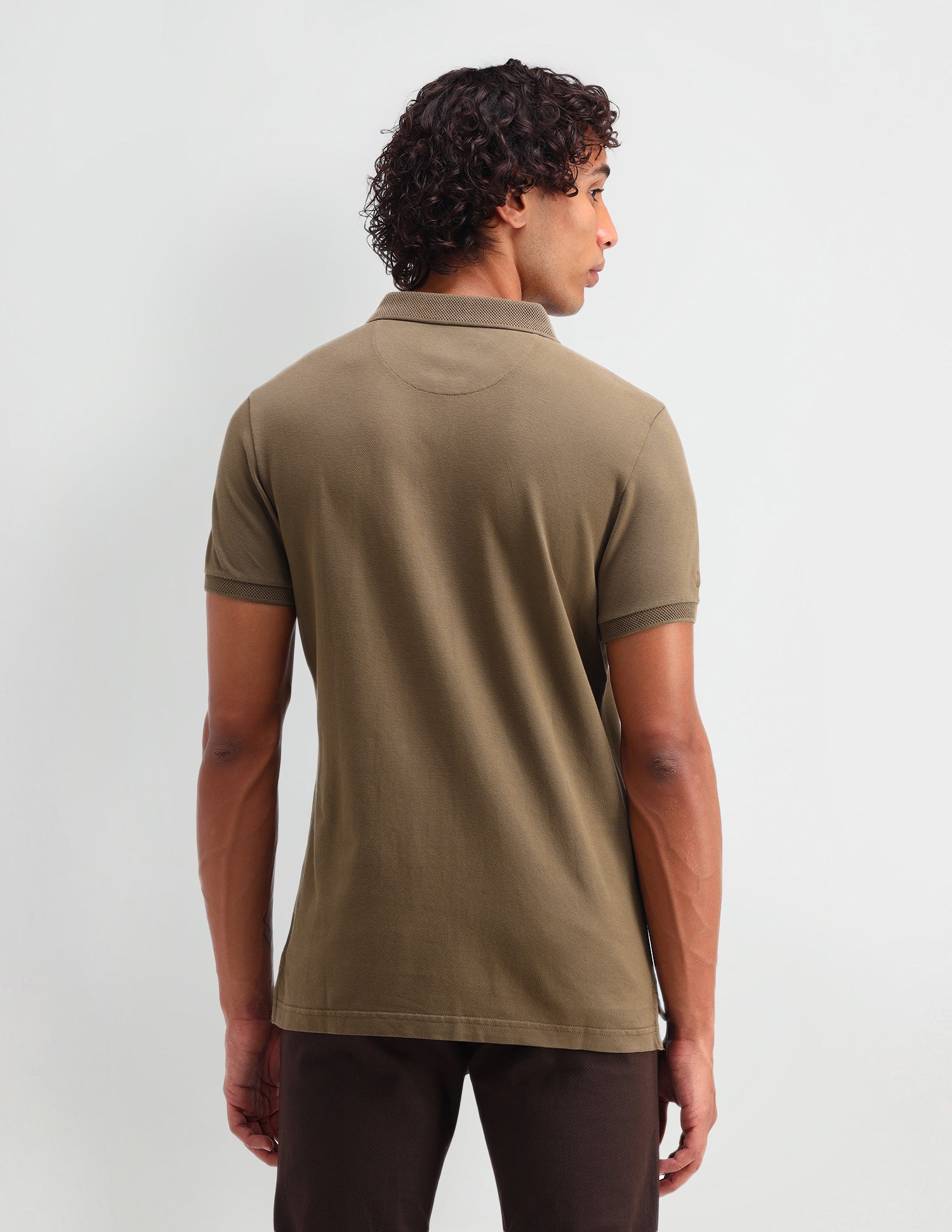 Solid Cotton Muscle Fit Polo Shirt - Image 5