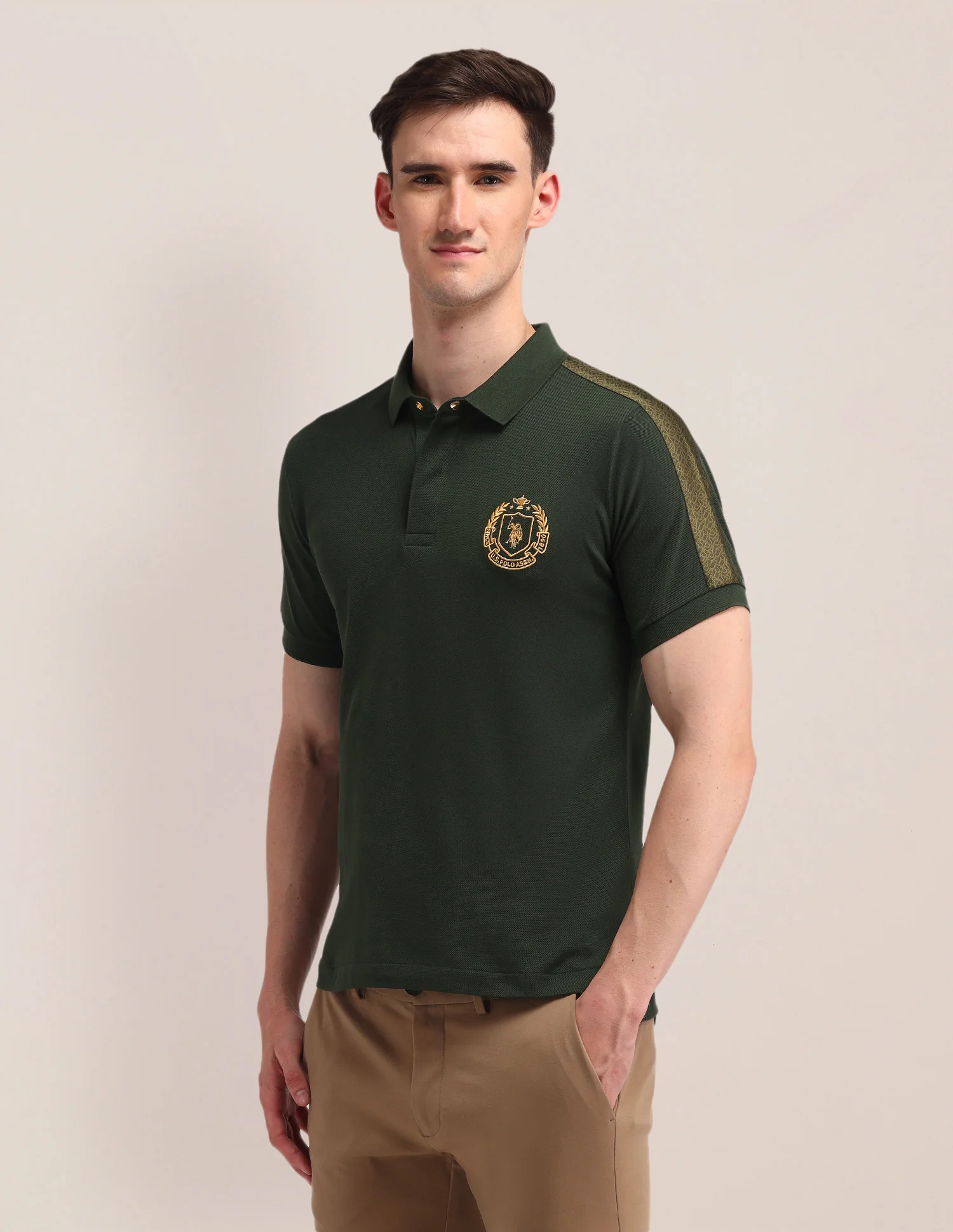 Solid Cotton Polo Shirt - Image 4