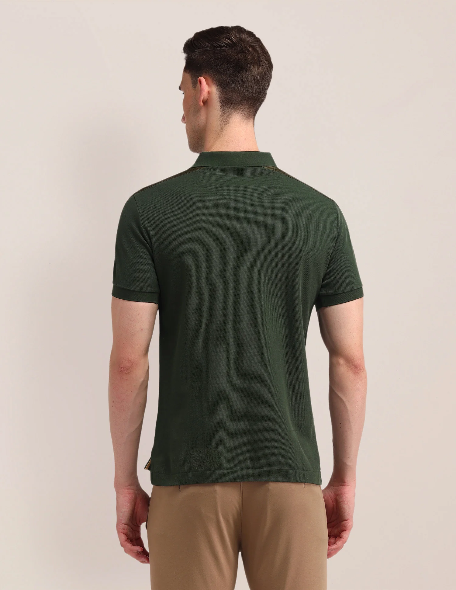 Solid Cotton Polo Shirt - Image 5