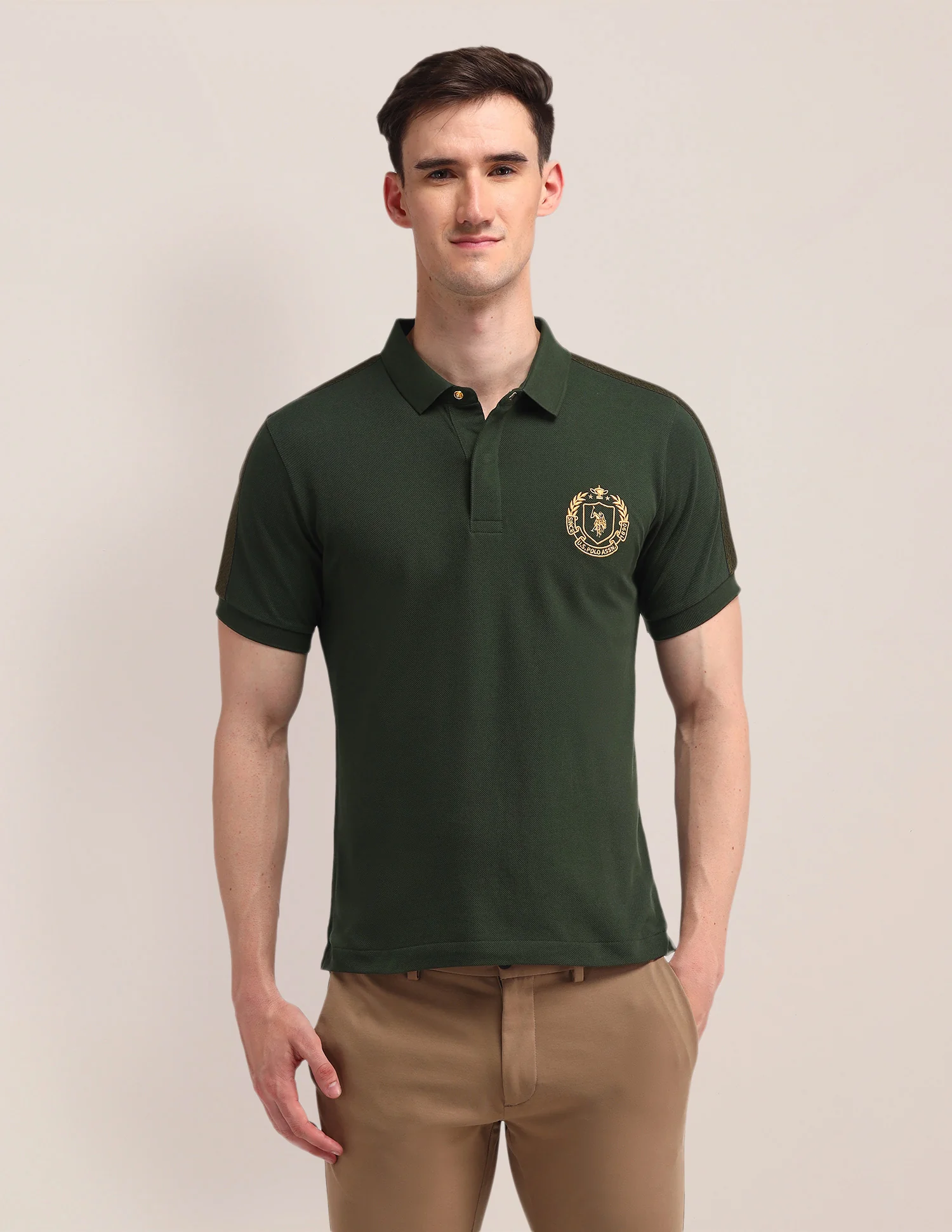Solid Cotton Polo Shirt - Image 6