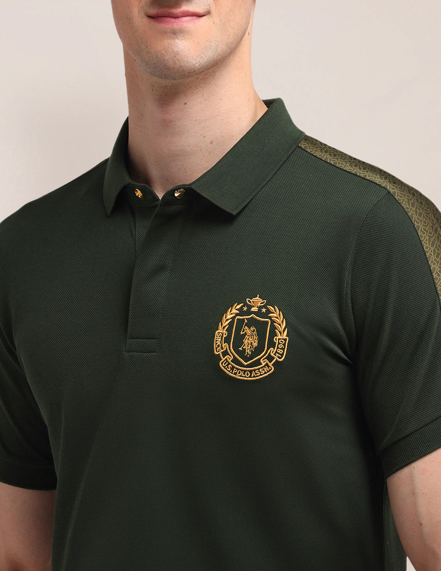 Solid Cotton Polo Shirt - Image 7