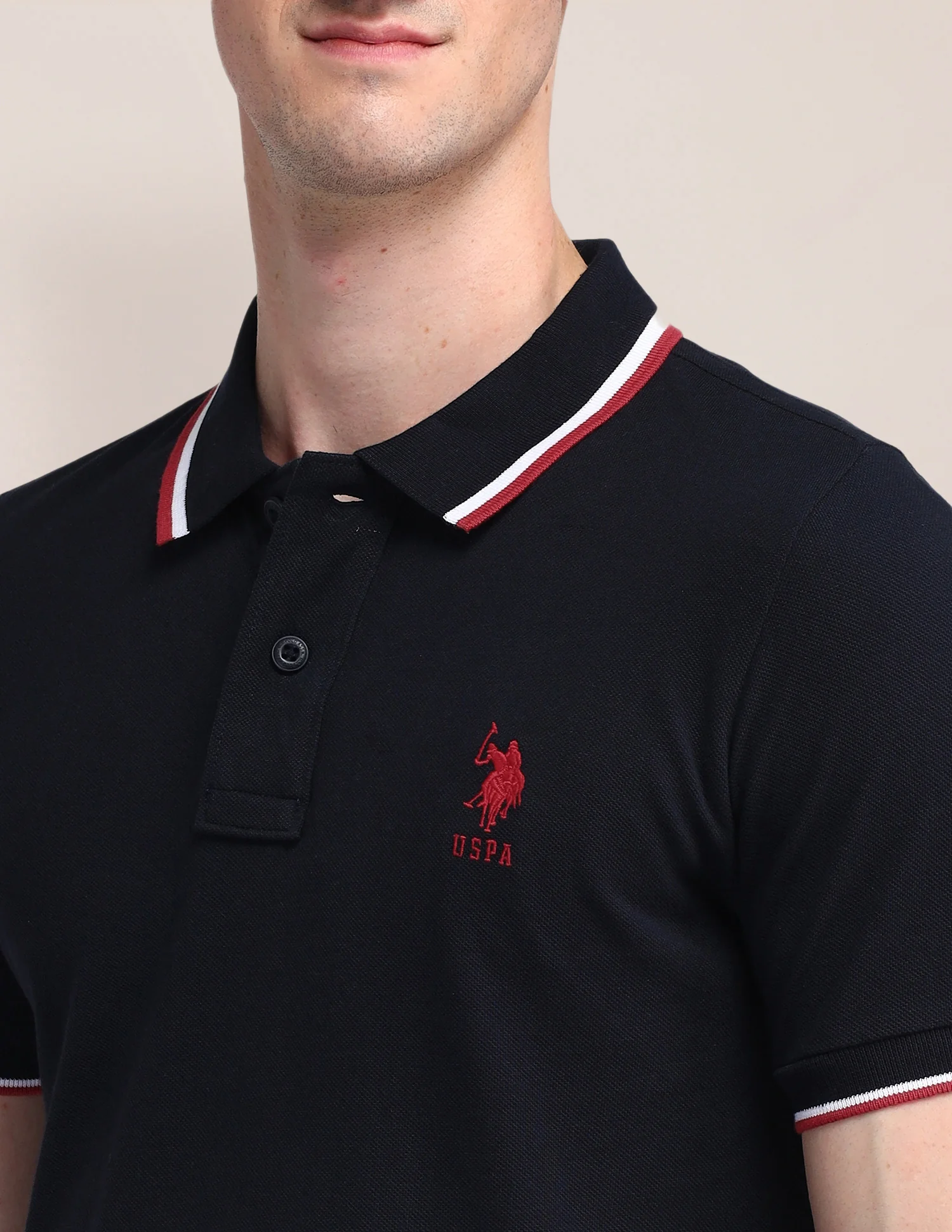 Solid Cotton Polo Shirt - Image 7