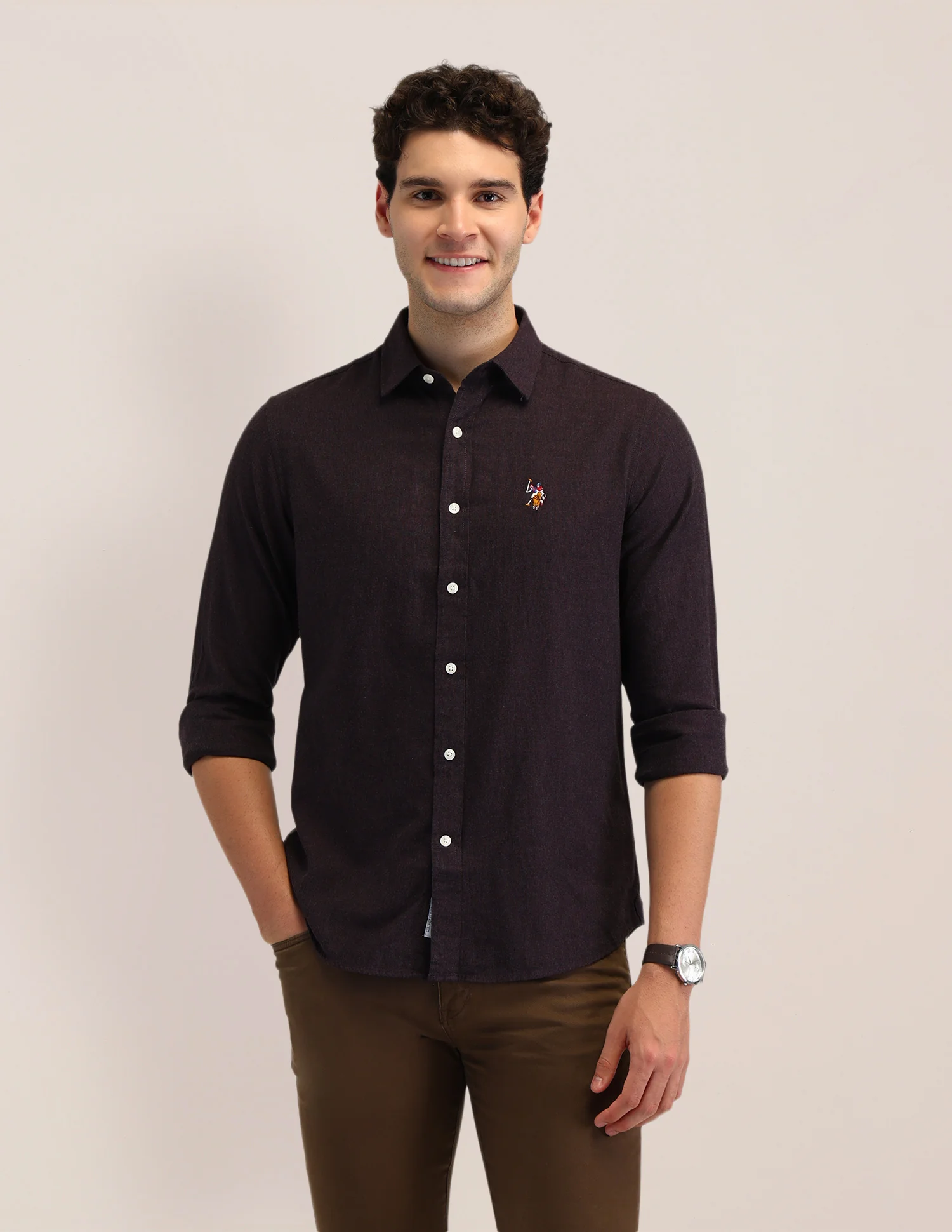 Solid Cotton Shirt