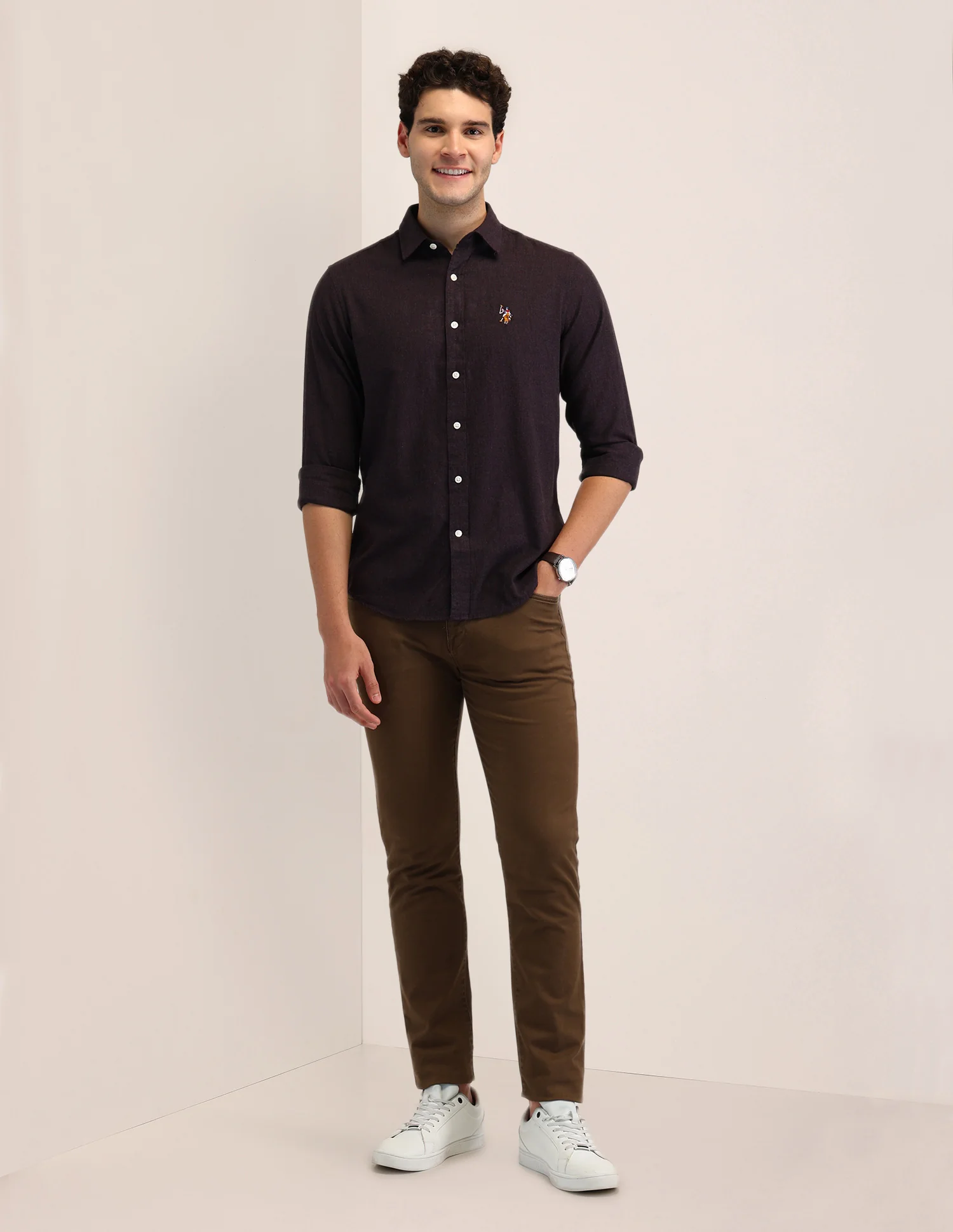 Solid Cotton Shirt - Image 3