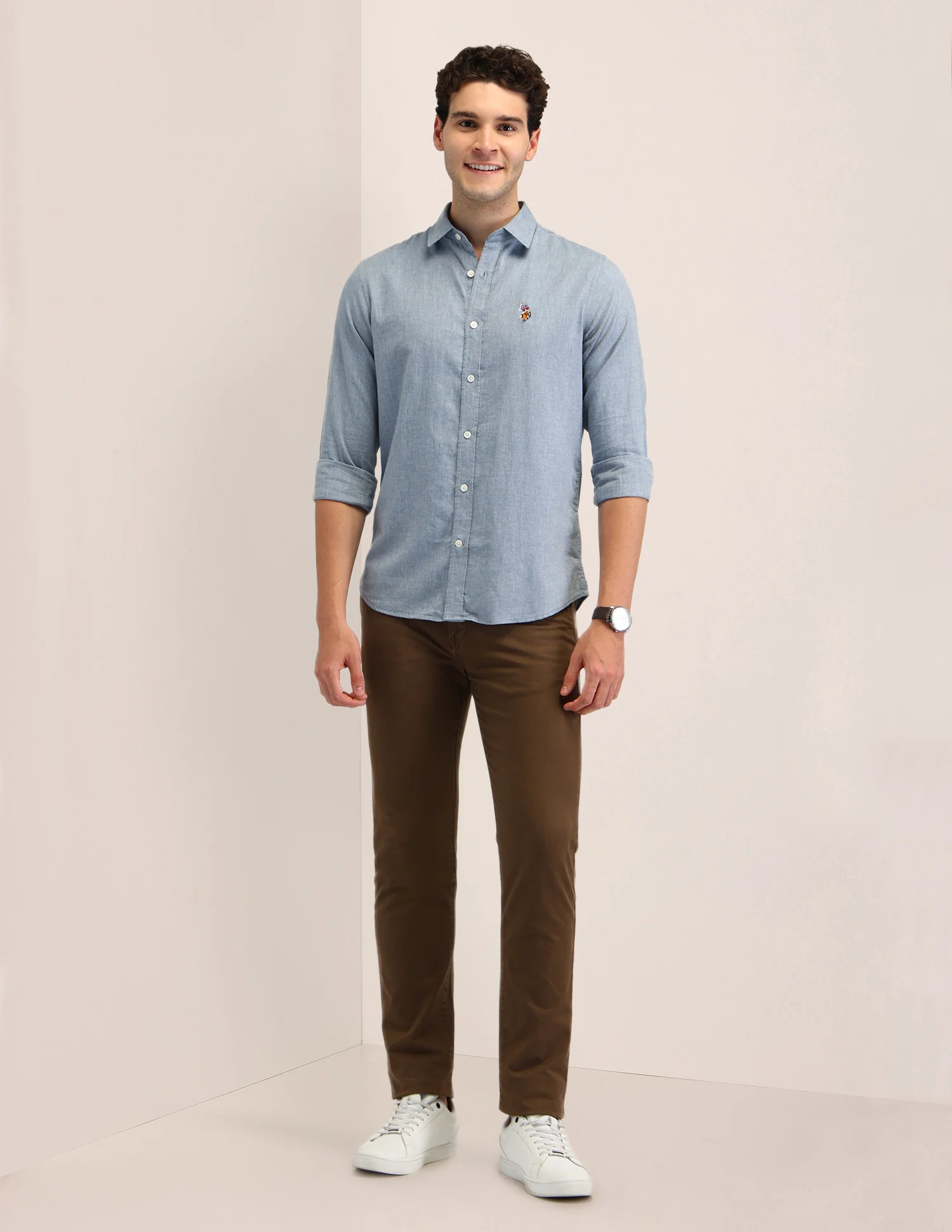 Solid Cotton Shirt - Image 3
