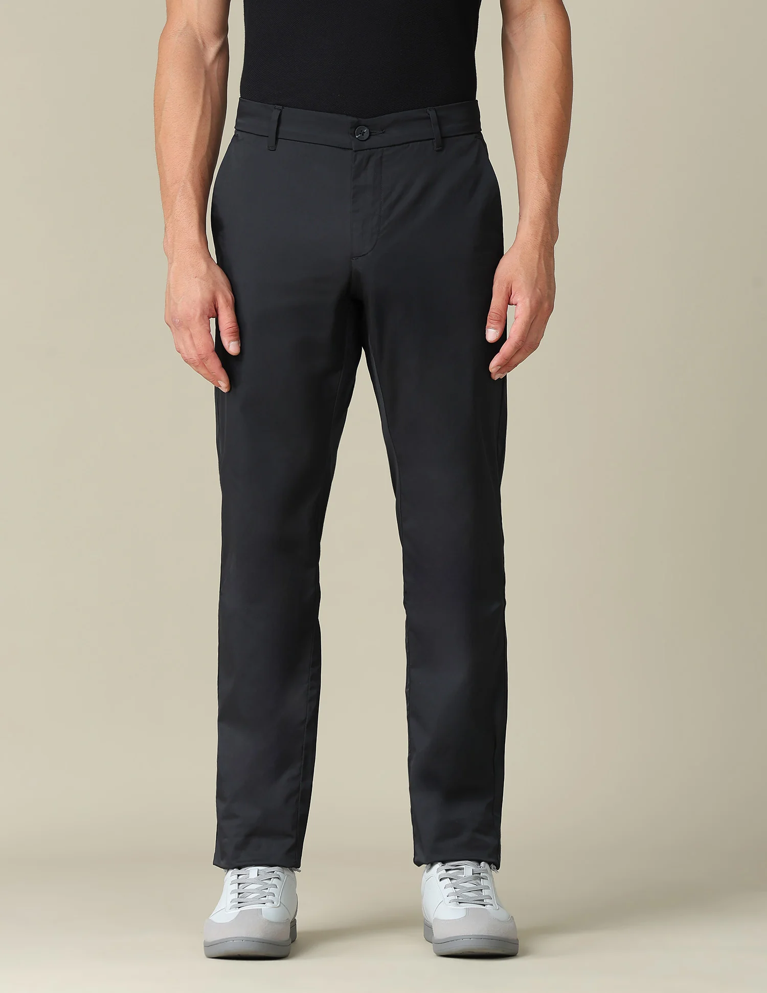 Solid Denver Slim Fit Trousers - Image 6